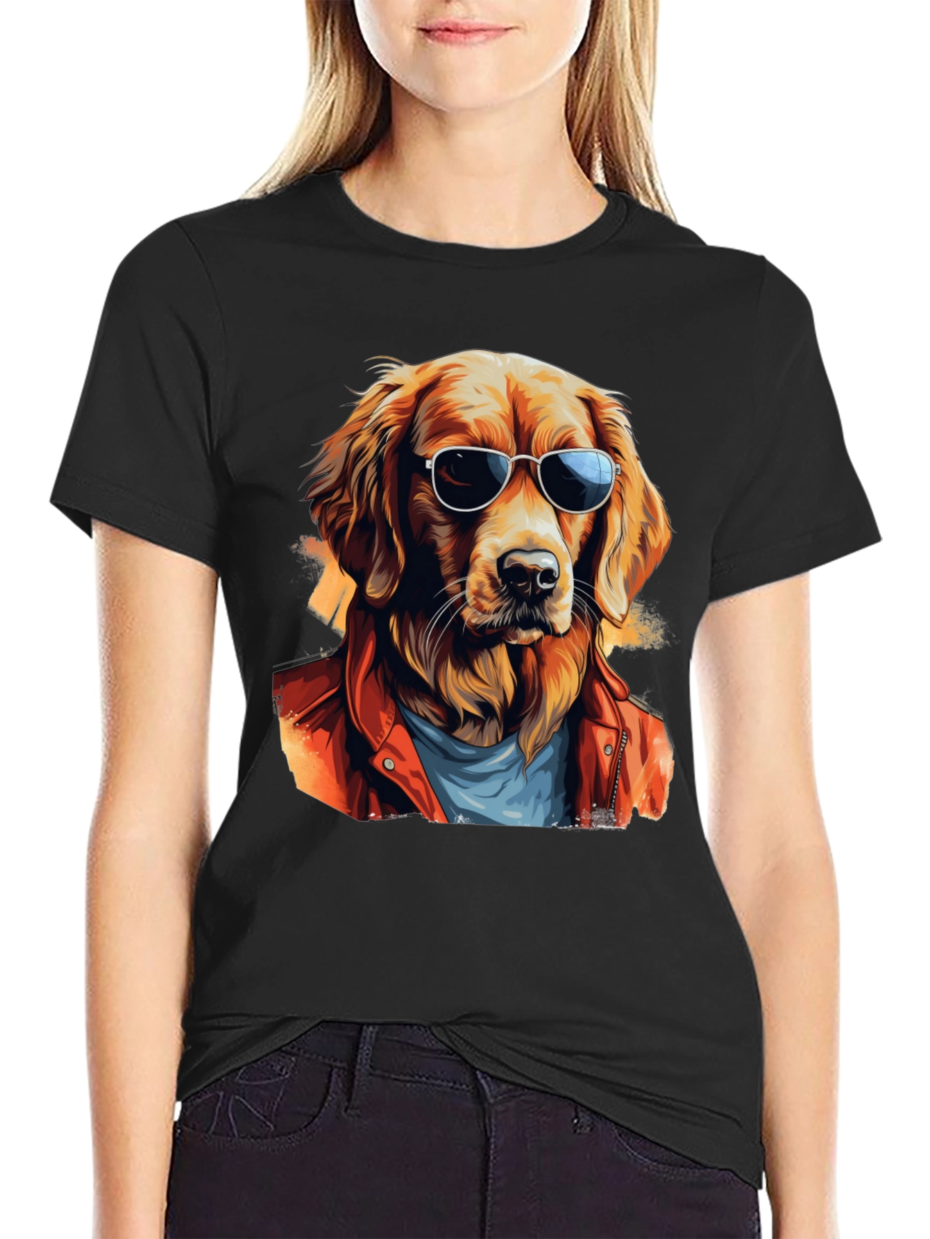 Cool Dog Graphic Tee - Stylish Canine Design