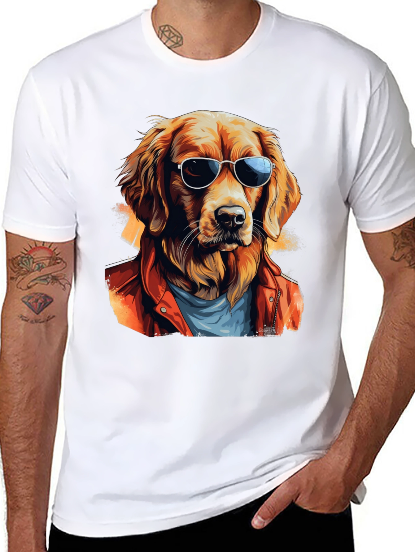Cool Dog Graphic Tee - Stylish Canine Design