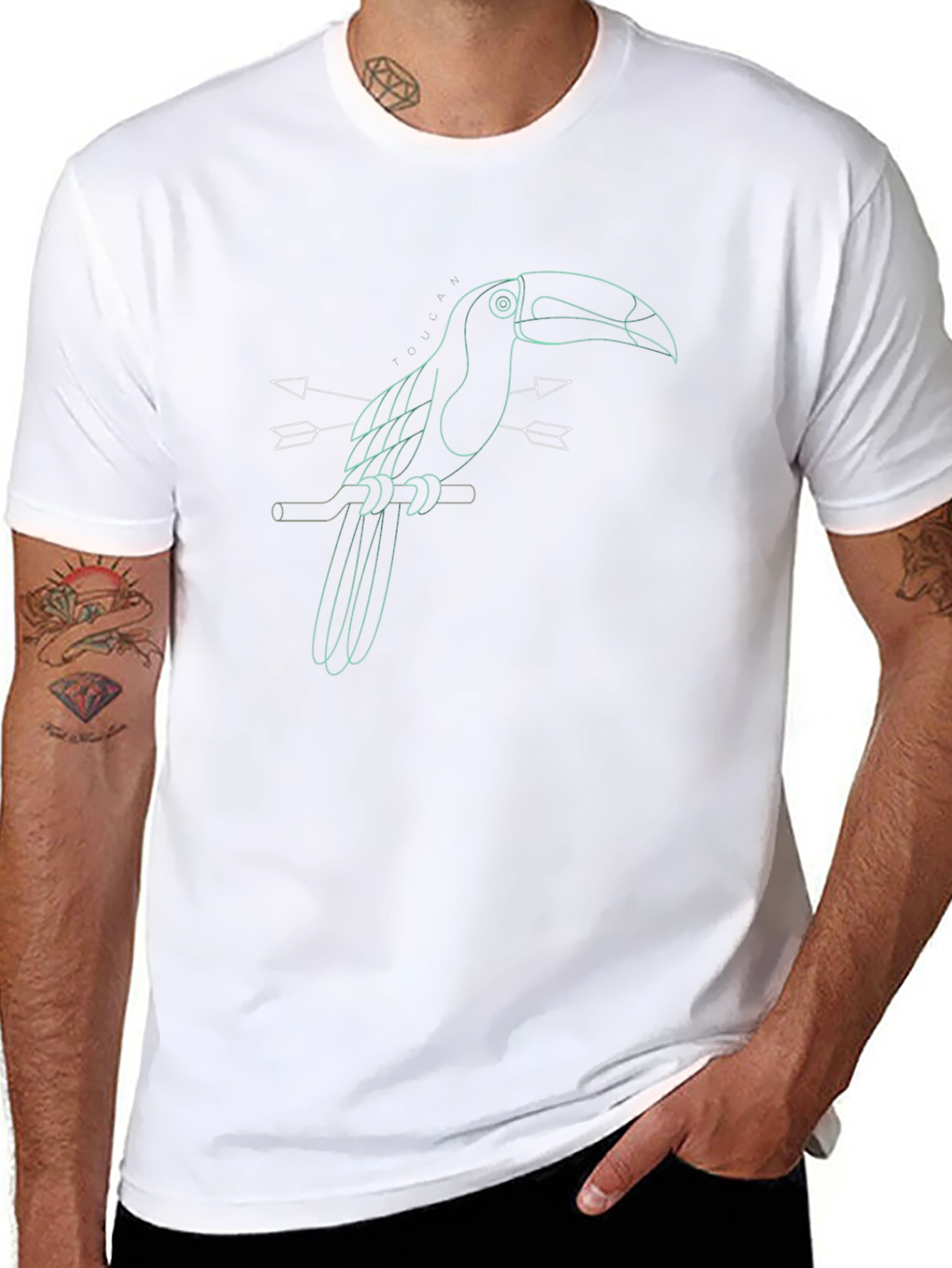 Black Toucan Arrow Graphic Tee