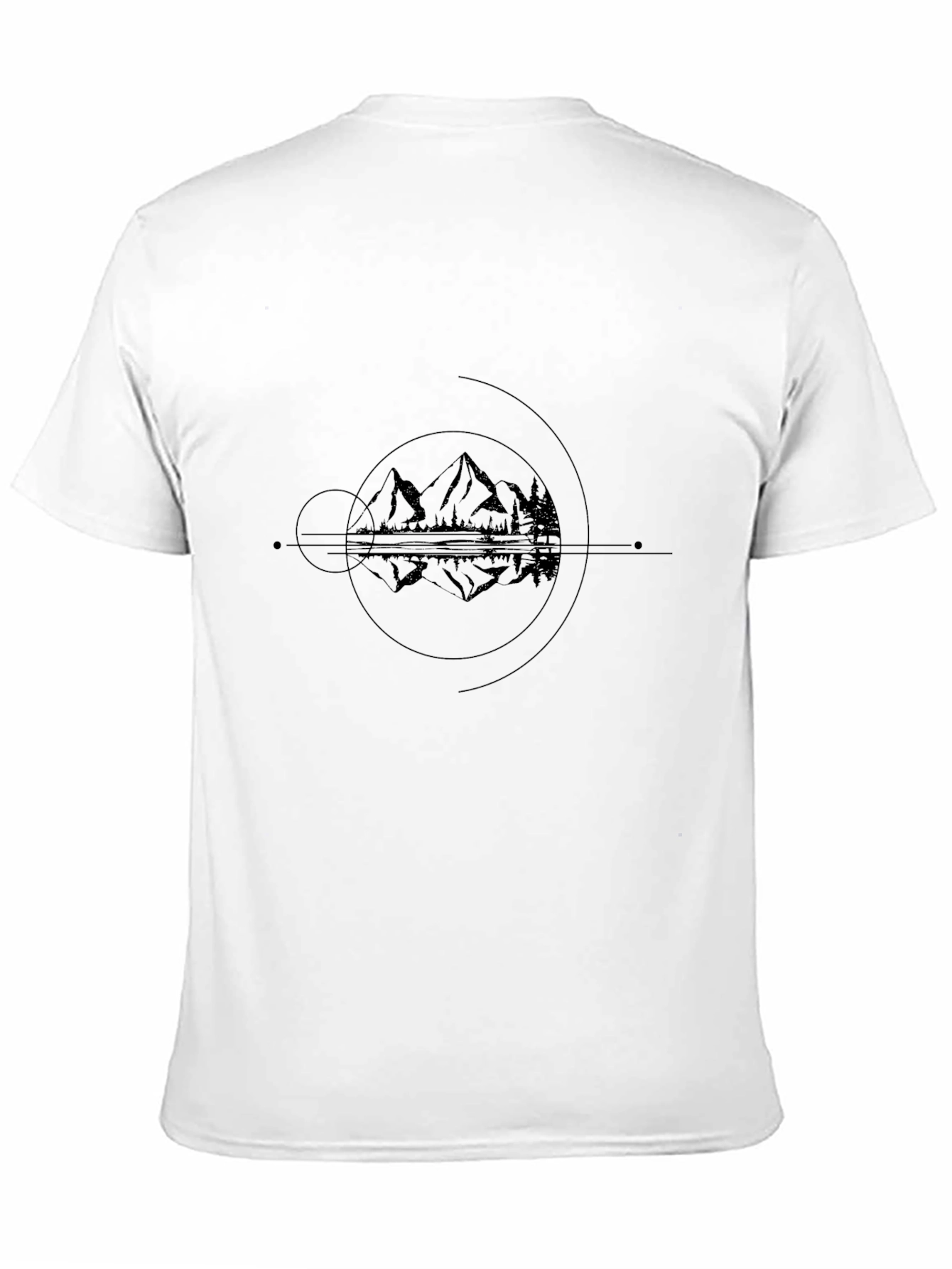 Geometric Mountain Reflection Tee