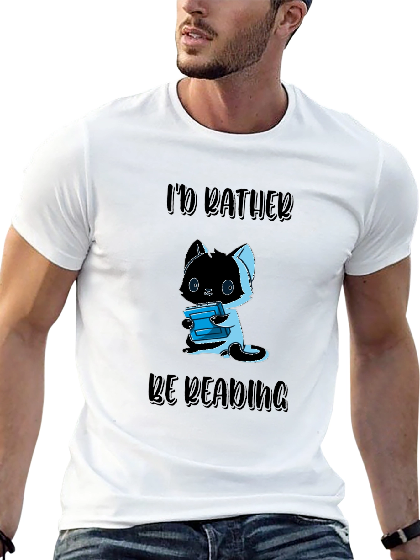 Id Rather Be Reading Cat T-Shirt