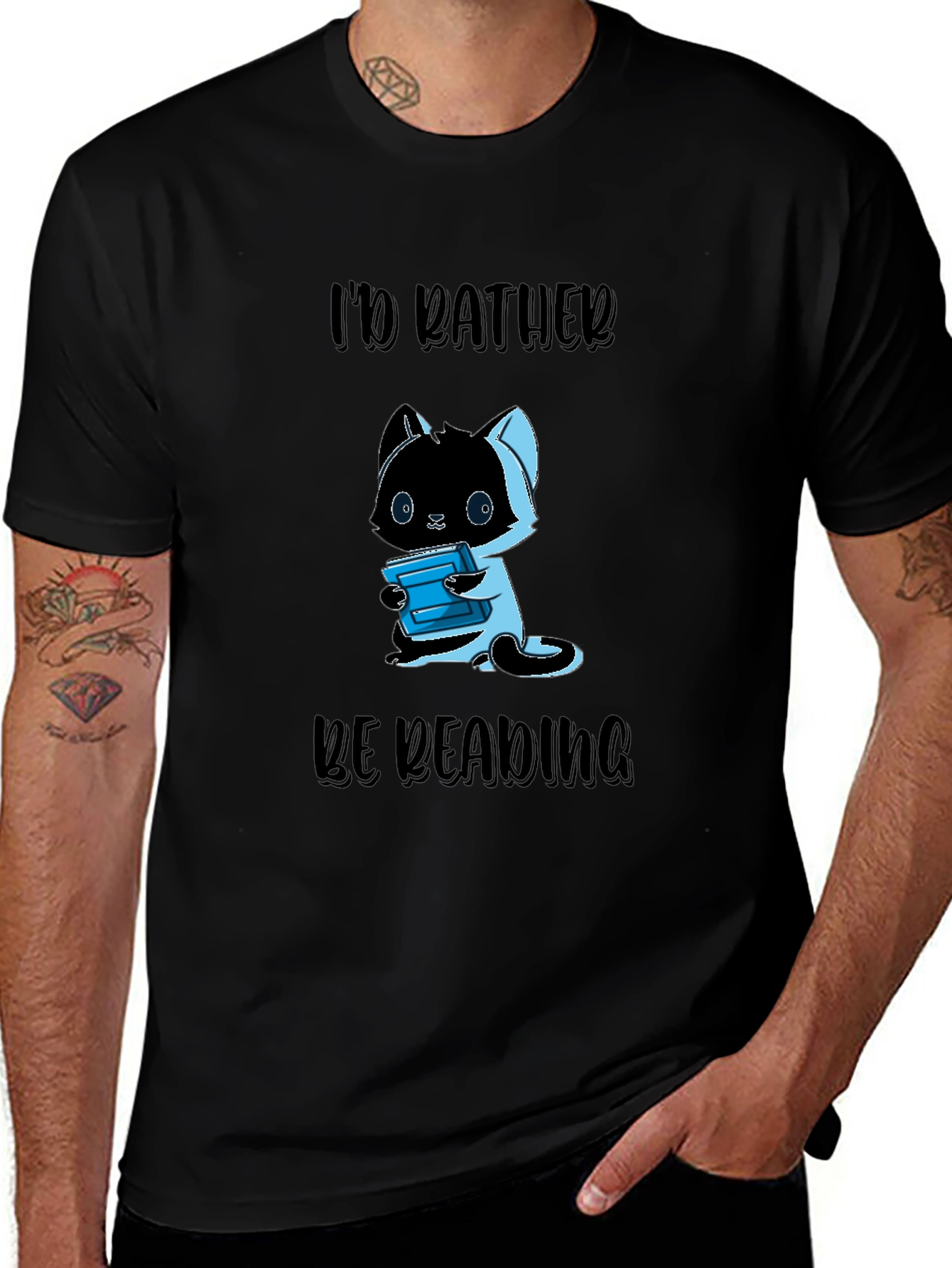 Id Rather Be Reading Cat T-Shirt