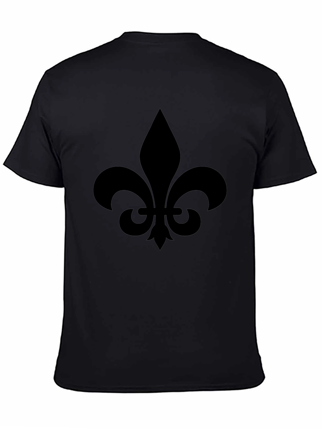 Fleur-de-lis Graphic Tee - Black Casual Style