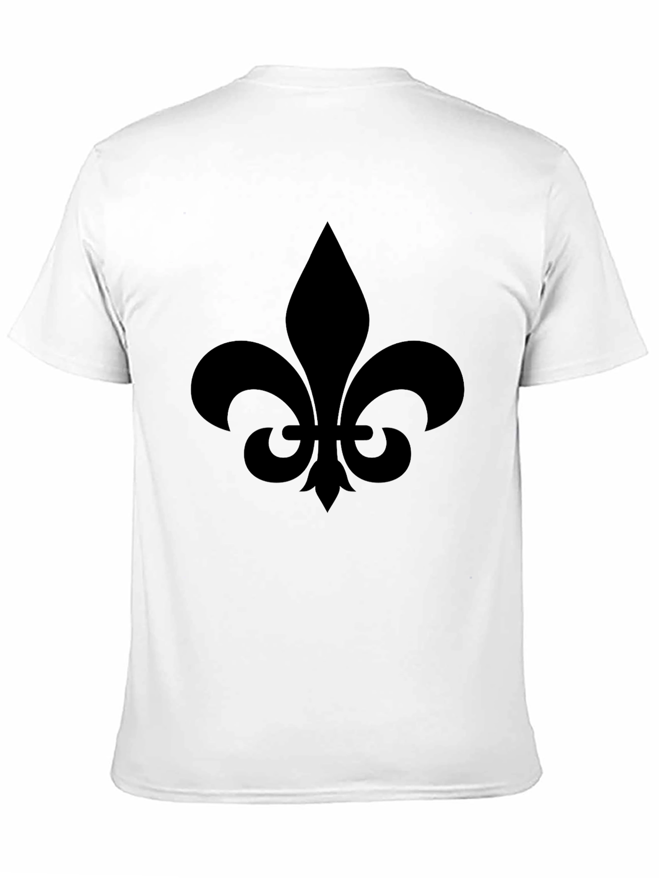 Fleur-de-lis Graphic Tee - Black Casual Style