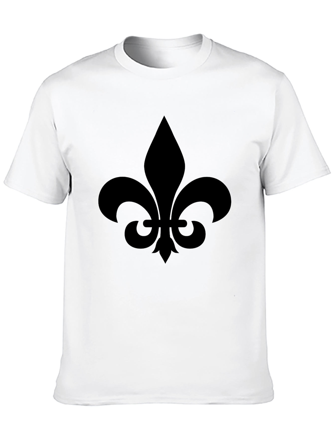 Fleur-de-lis Graphic Tee - Black Casual Style