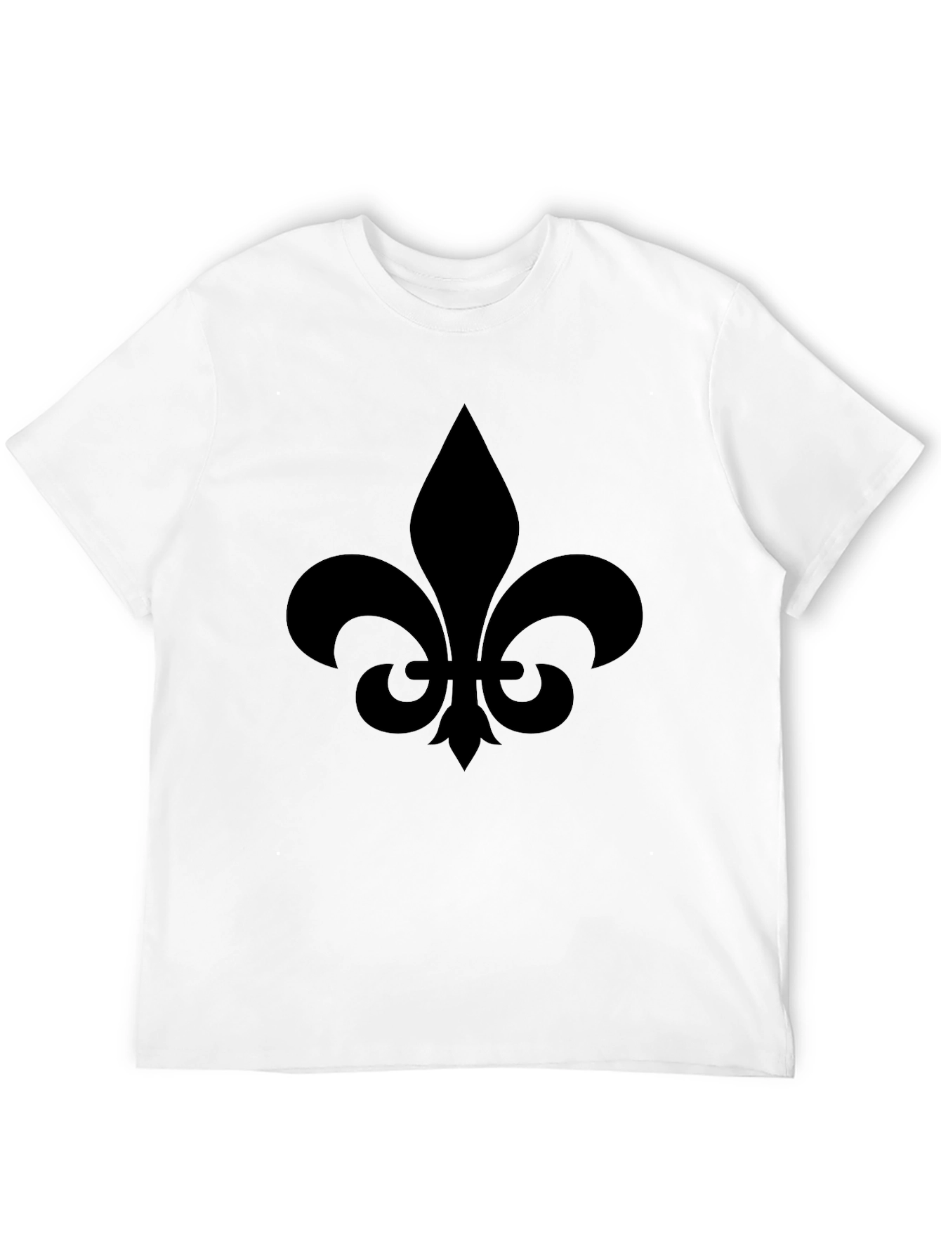 Fleur-de-lis Graphic Tee - Black Casual Style