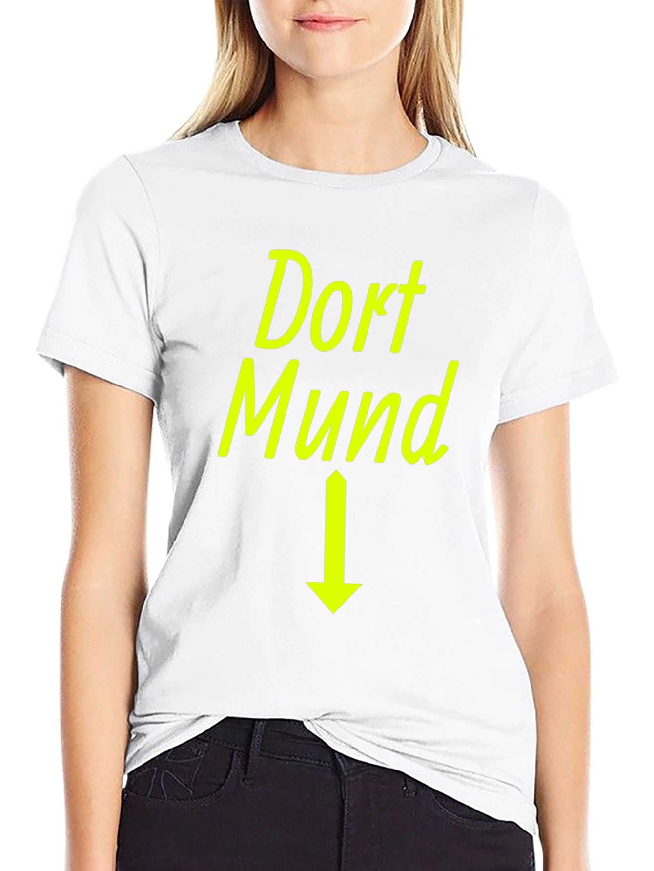 Dortmund Arrow Graphic Tee - Black Cotton T-Shirt