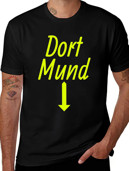 Dortmund Arrow Graphic Tee - Black Cotton T-Shirt
