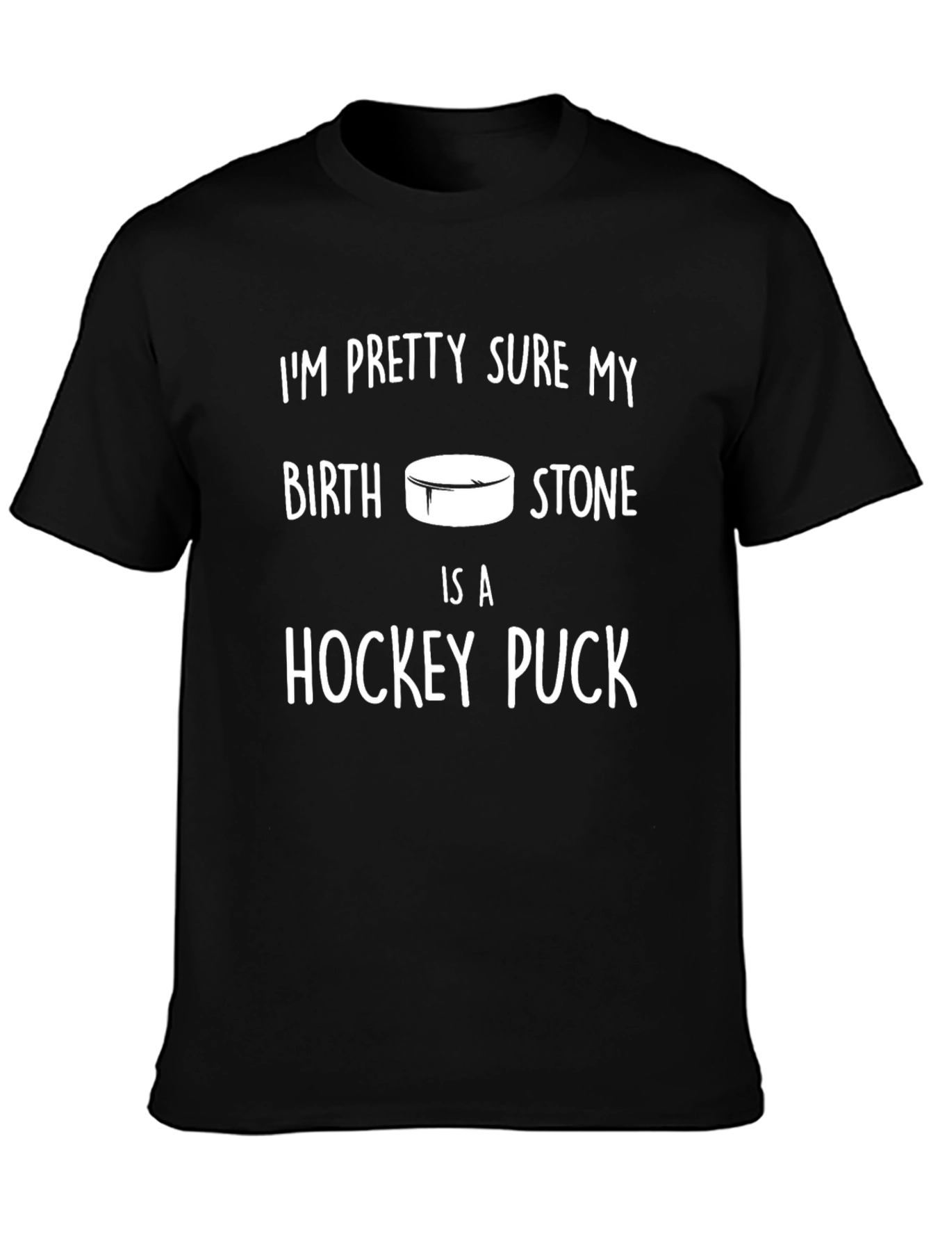 Hockey Puck Birthstone Novelty T-Shirt