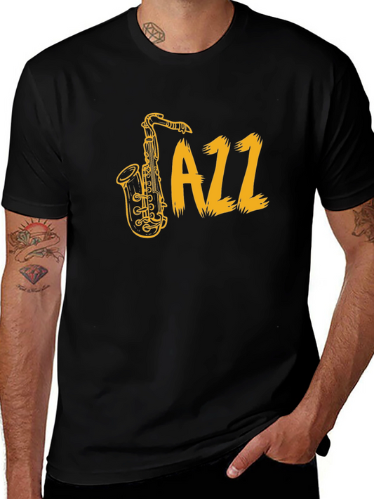 Jazz Saxophone Graphic T-Shirt - Classic Music Tee