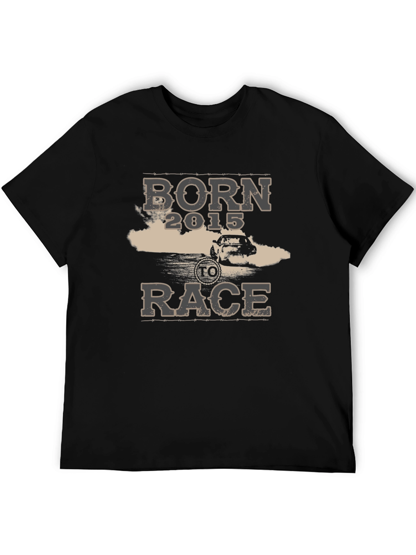 Born 2015 To Race Black T-Shirt