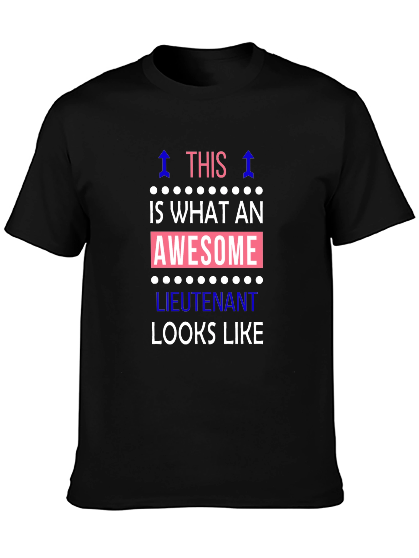 Awesome Lieutenant Graphic Tee - Black Cotton T-Shirt
