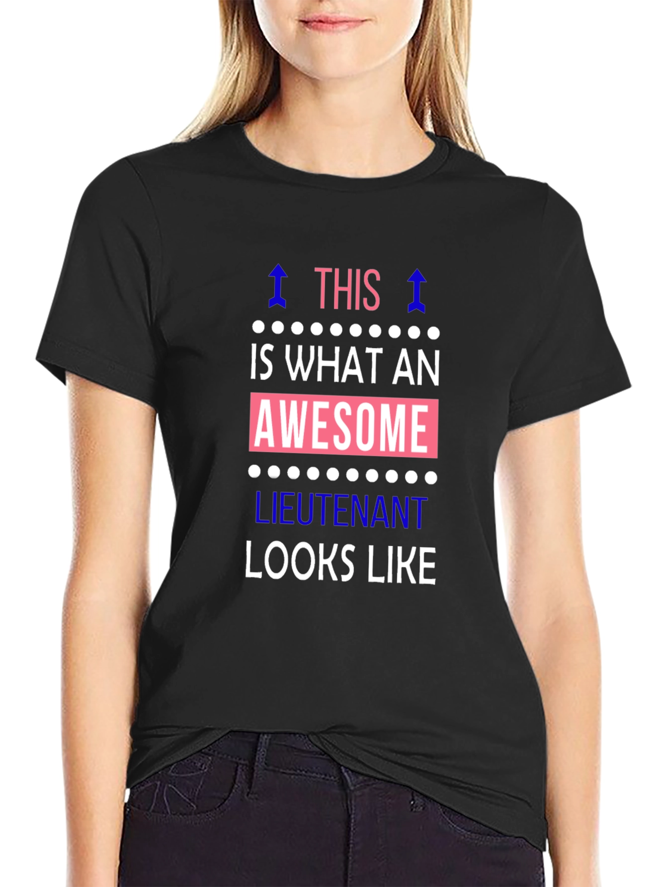 Awesome Lieutenant Graphic Tee - Black Cotton T-Shirt