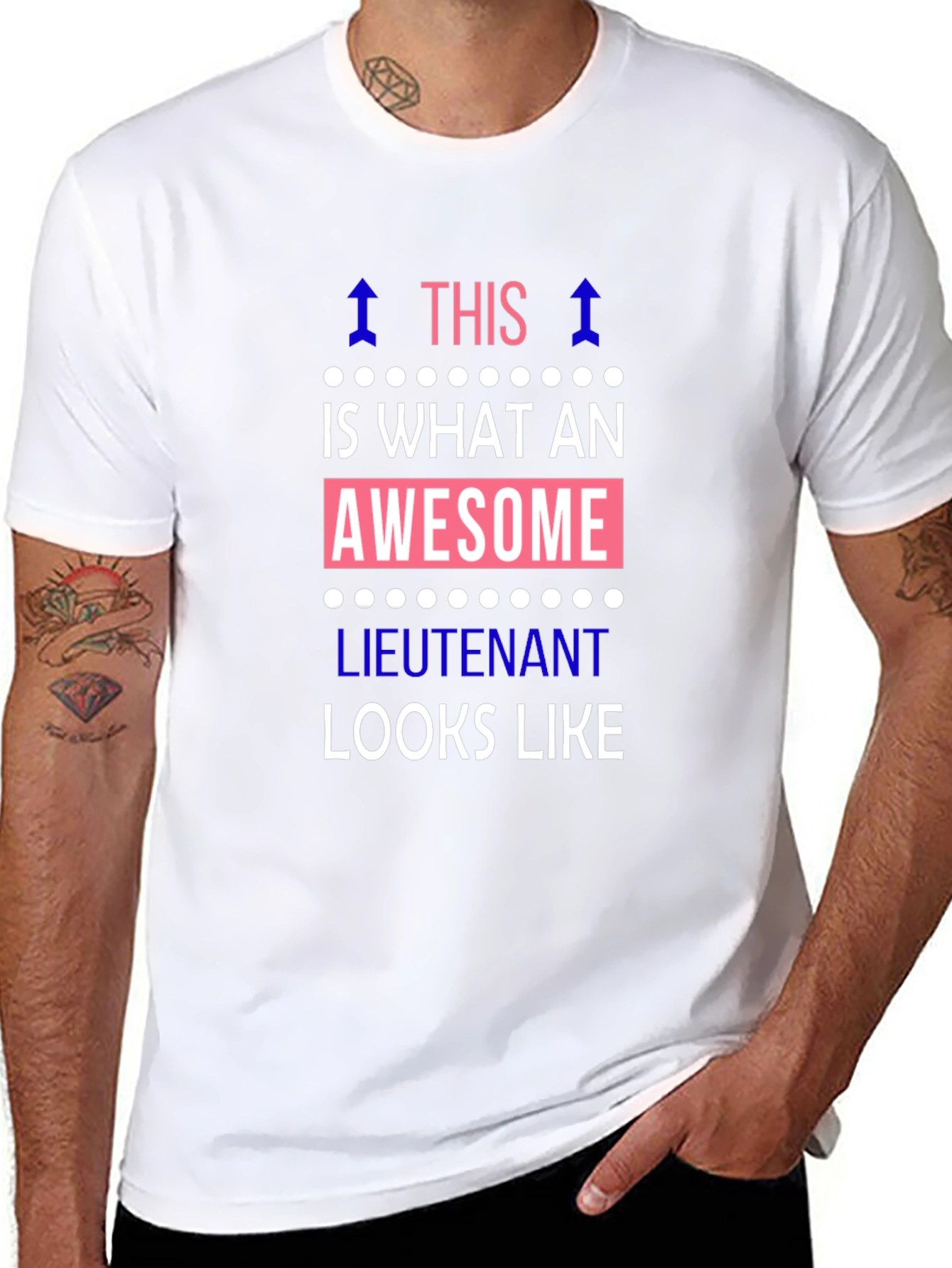 Awesome Lieutenant Graphic Tee - Black Cotton T-Shirt