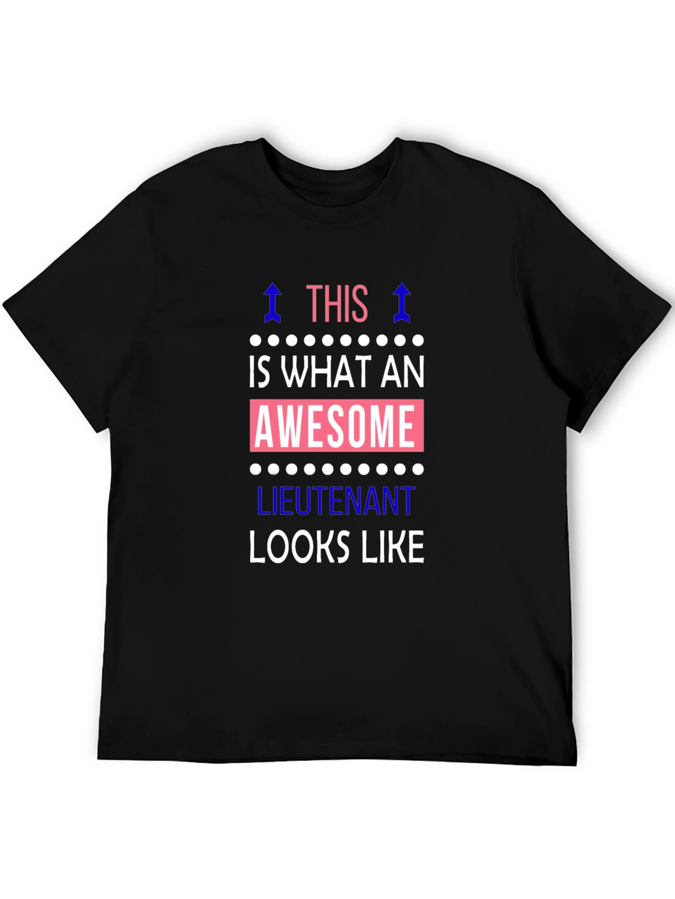 Awesome Lieutenant Graphic Tee - Black Cotton T-Shirt
