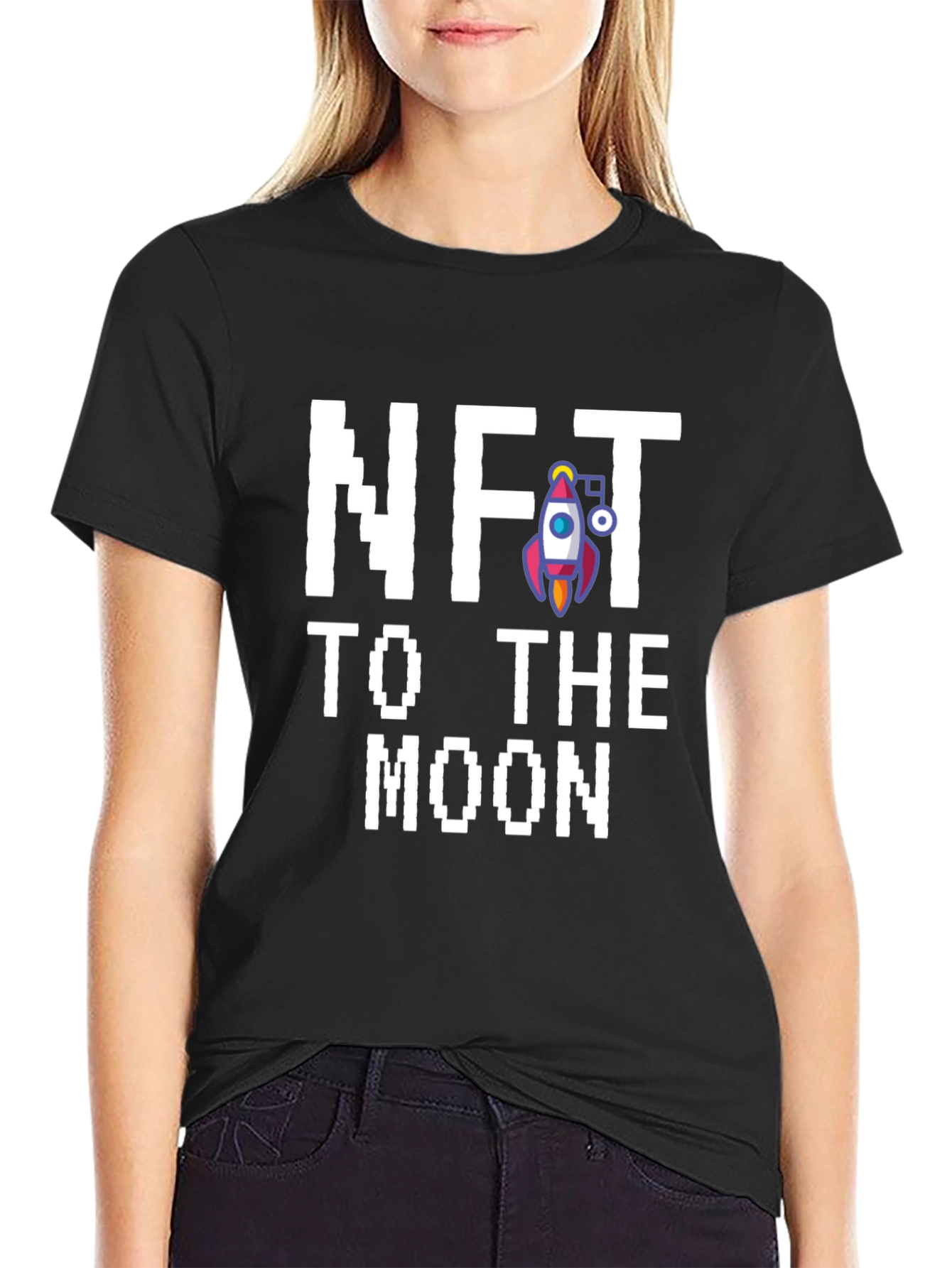 NFT to the Moon Graphic Tee - Black