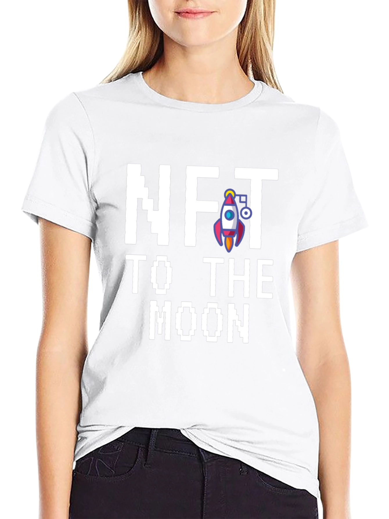 NFT to the Moon Graphic Tee - Black