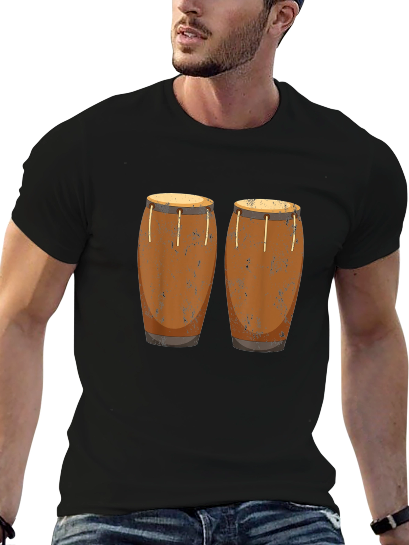 Conga Drum Graphic Tee - Music Lover Shirt
