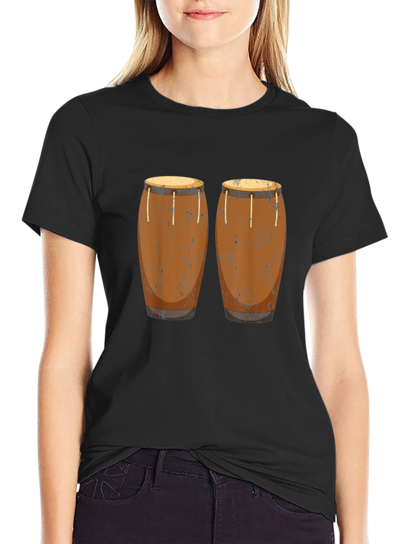 Conga Drum Graphic Tee - Music Lover Shirt