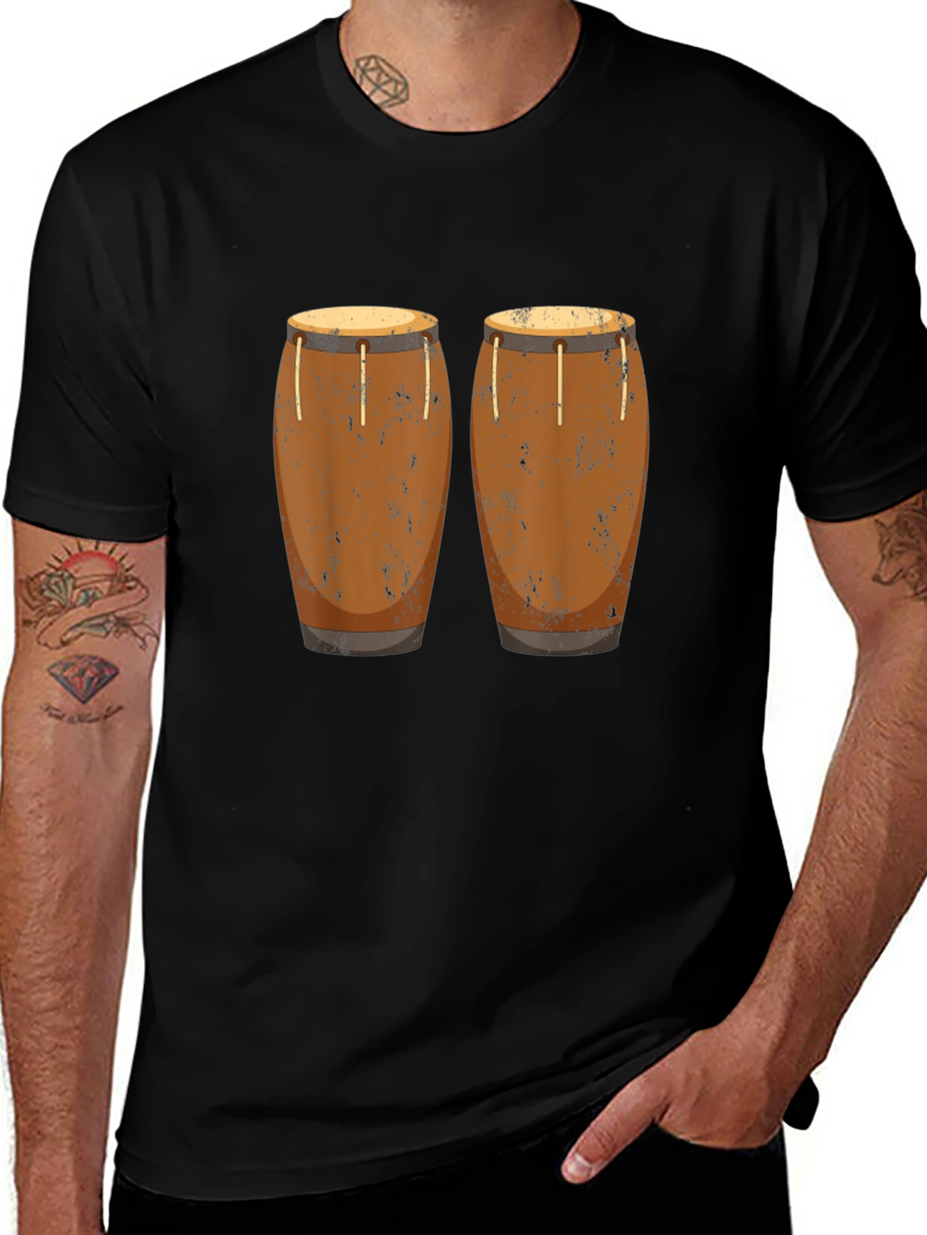 Conga Drum Graphic Tee - Music Lover Shirt