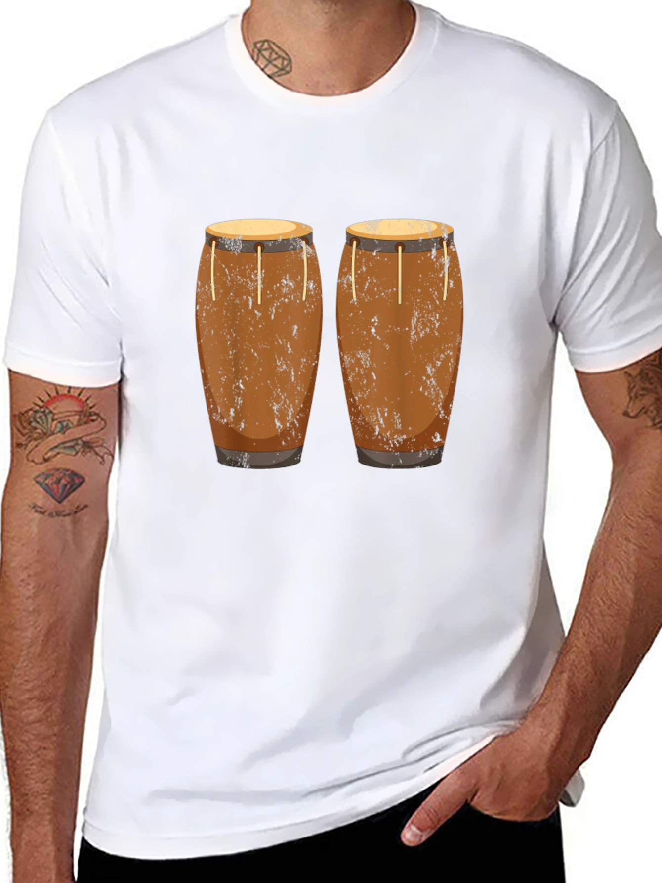 Conga Drum Graphic Tee - Music Lover Shirt