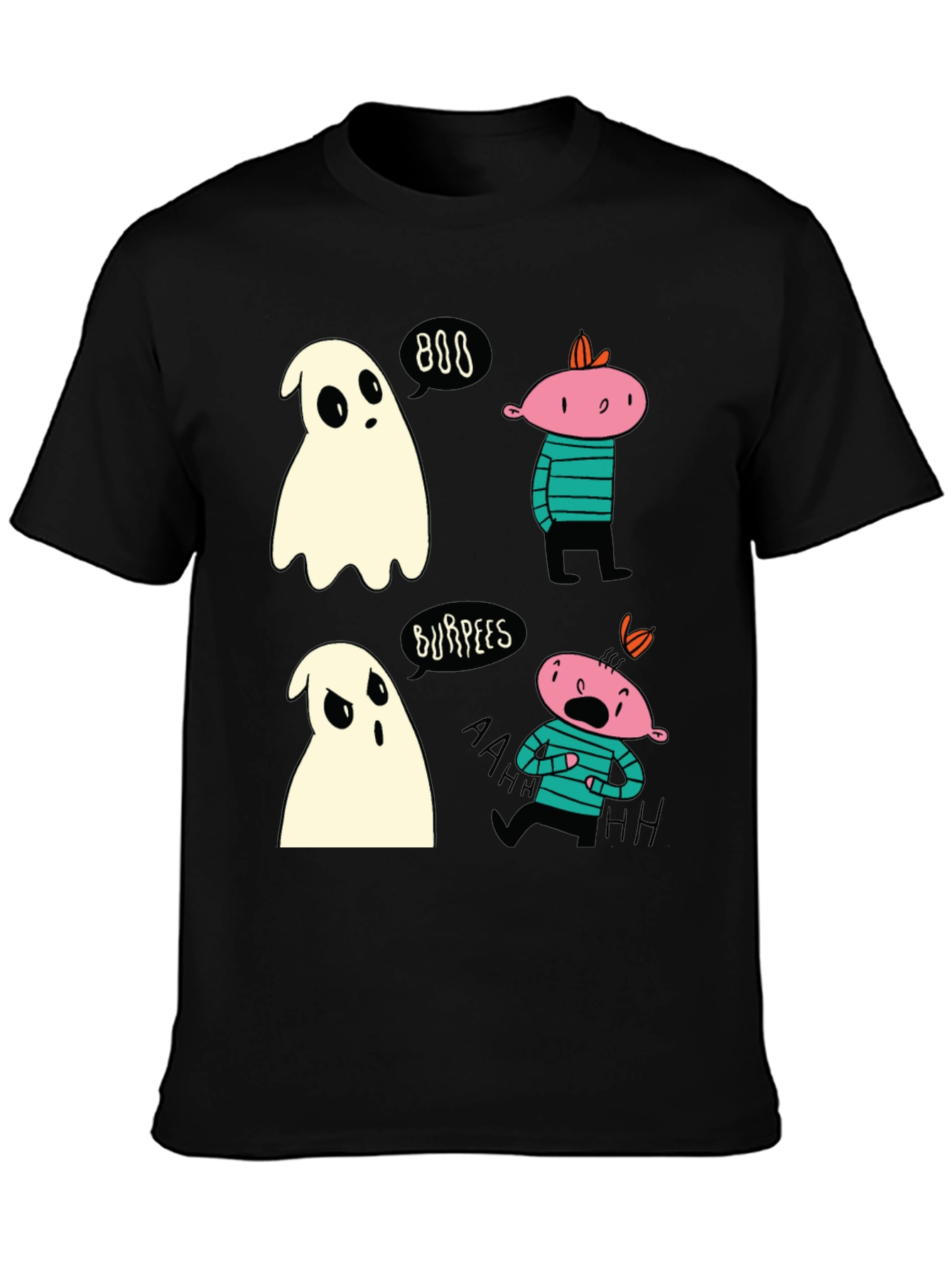 Ghost Burpees T-Shirt Spooky Halloween Workout Tee