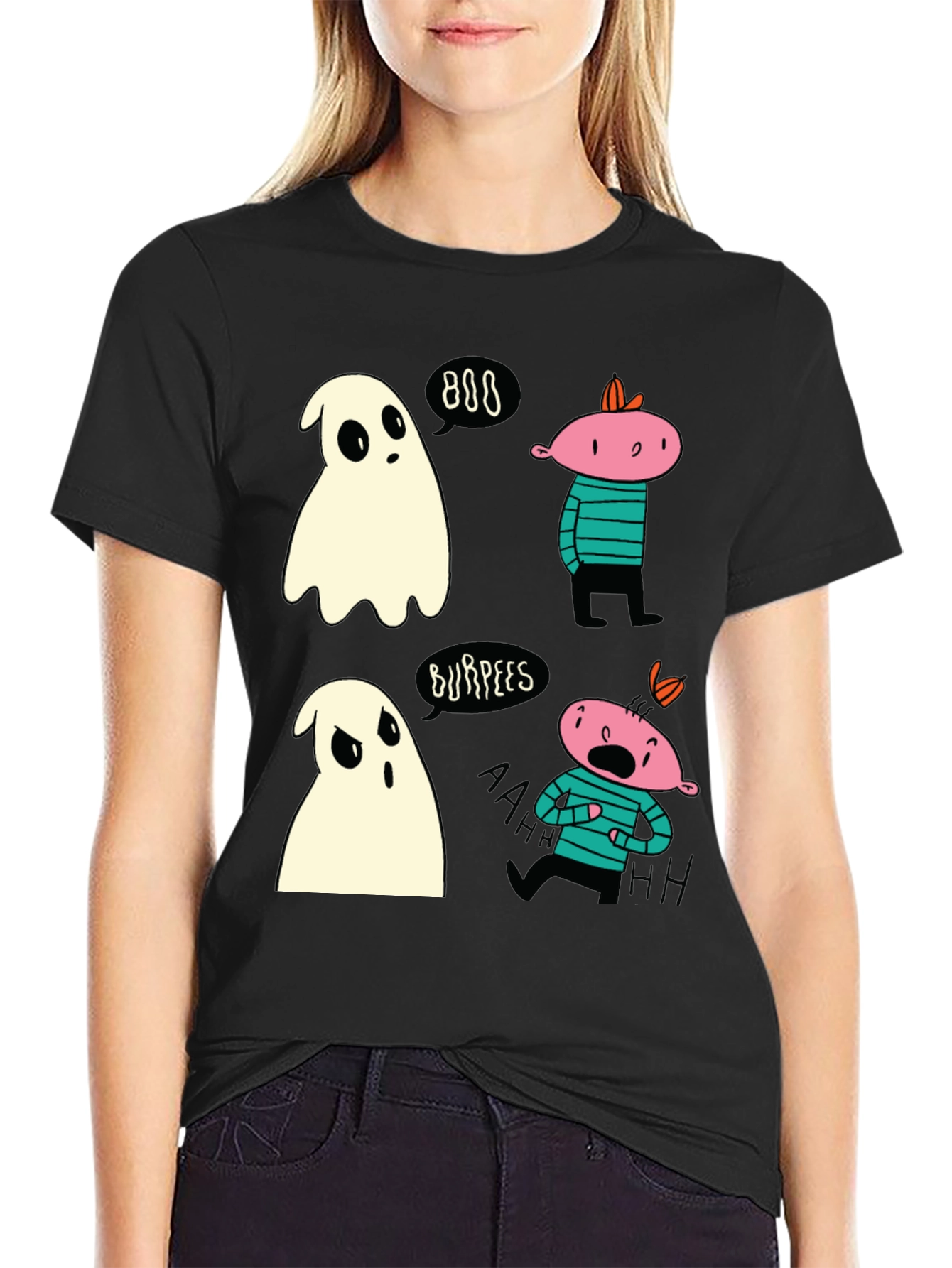 Ghost Burpees T-Shirt Spooky Halloween Workout Tee