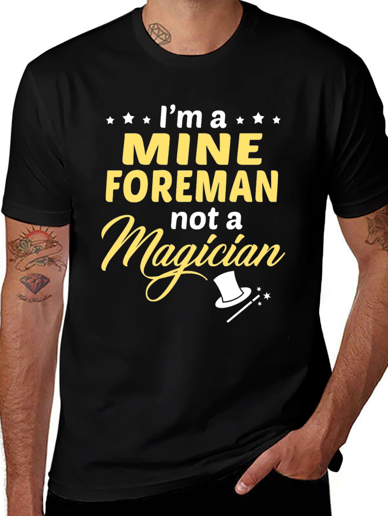 Mine Foreman Not a Magician Graphic T-Shirt