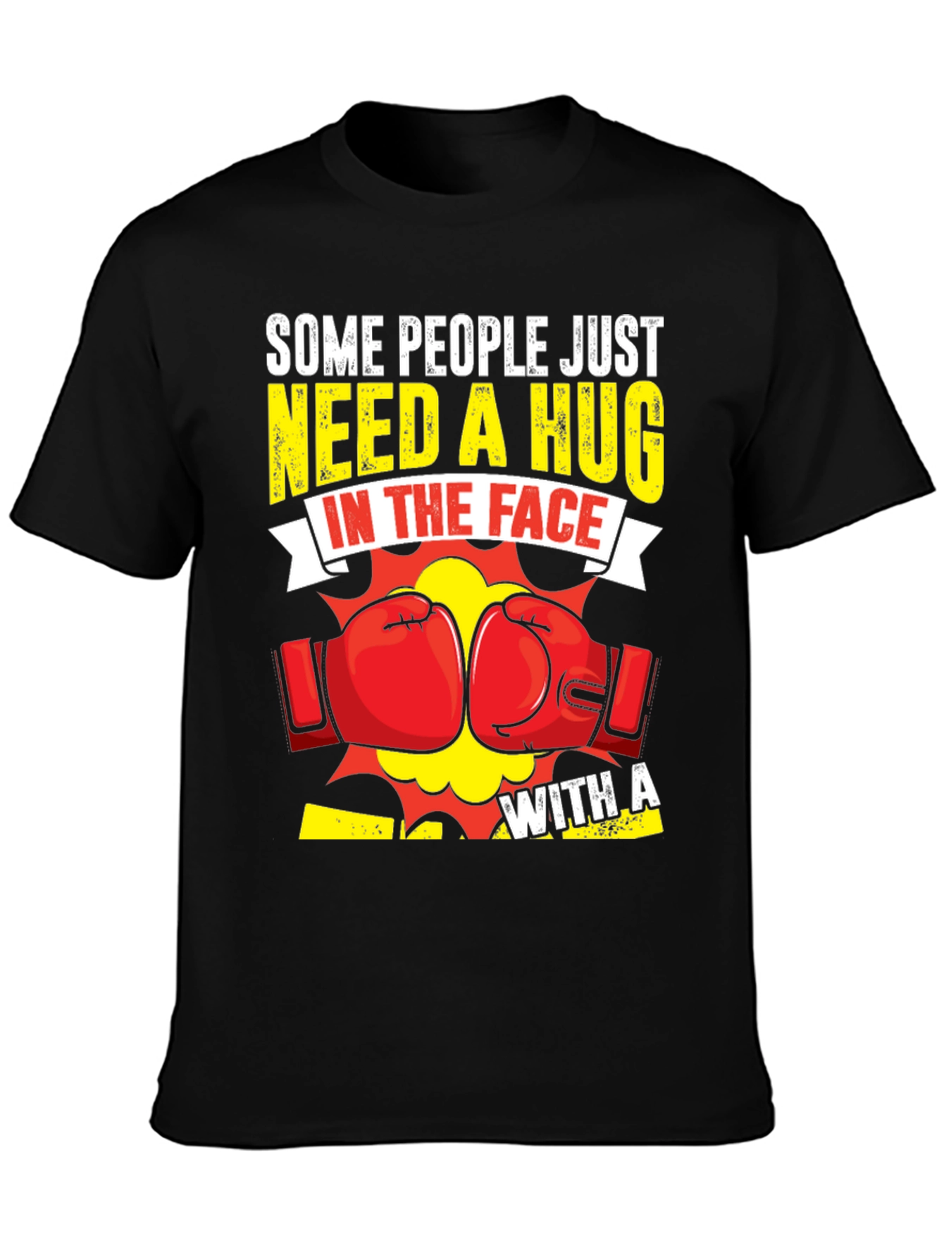 Funny Boxing Hug In The Face Graphic Tee