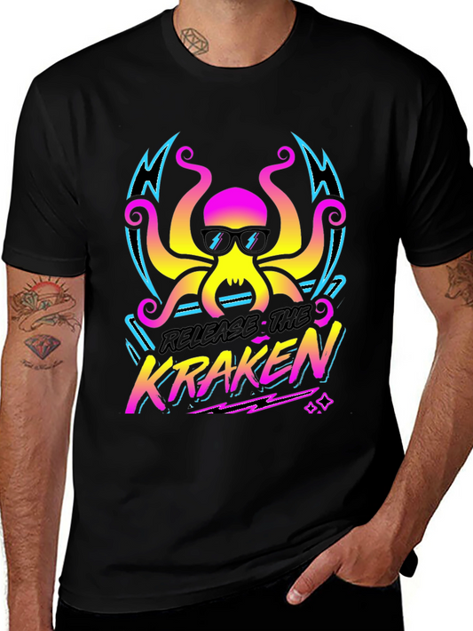 Release The Kraken T-Shirt - Retro Octopus Design