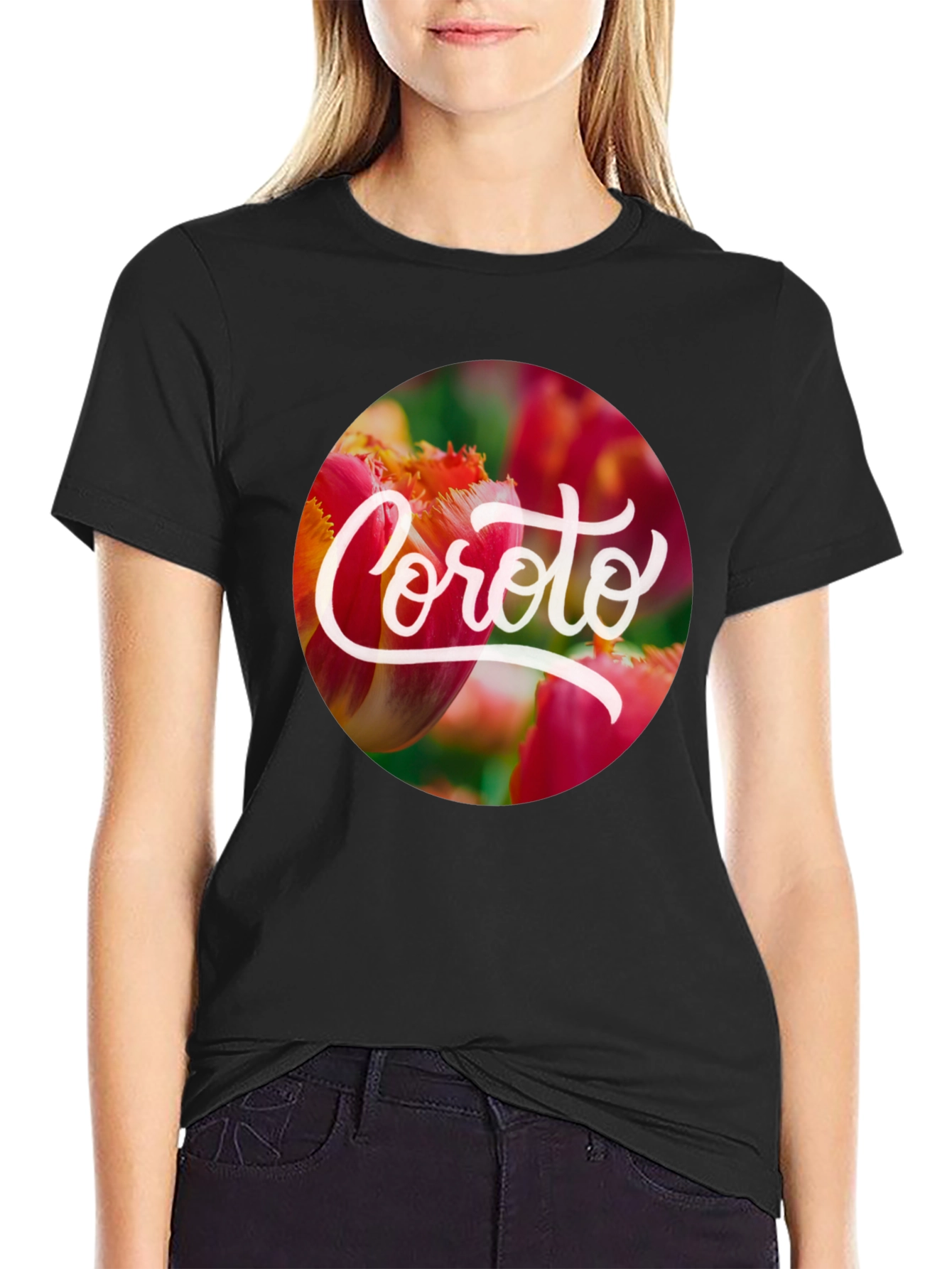 Coroto Floral T-Shirt - Black