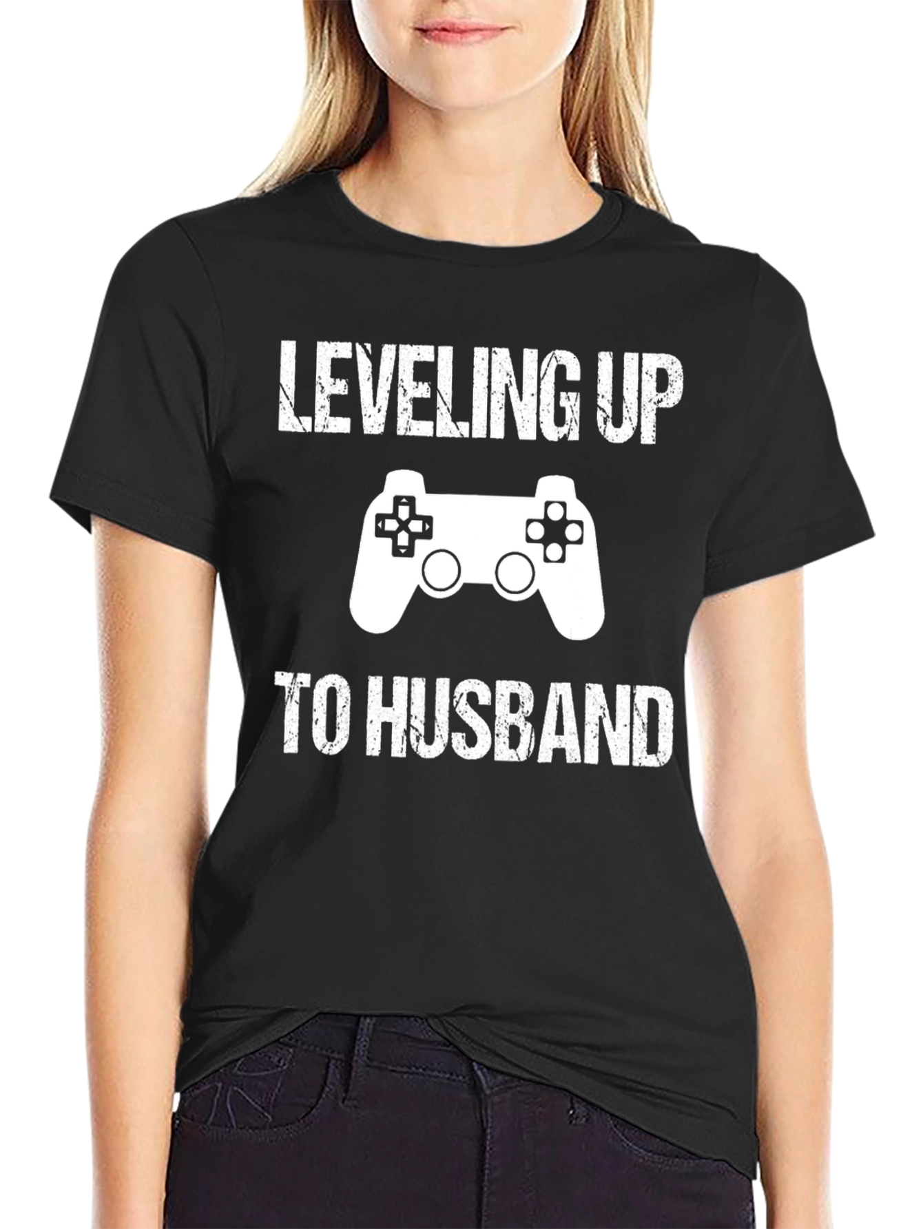 Leveling Up To Husband T-Shirt Gaming Groom Gift