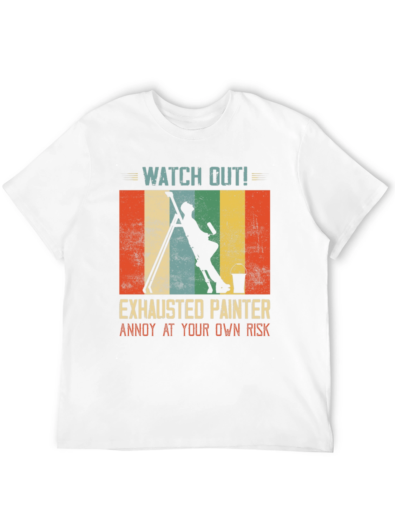 Exhausted Painter T-Shirt: Funny Painting Crew Apparel
