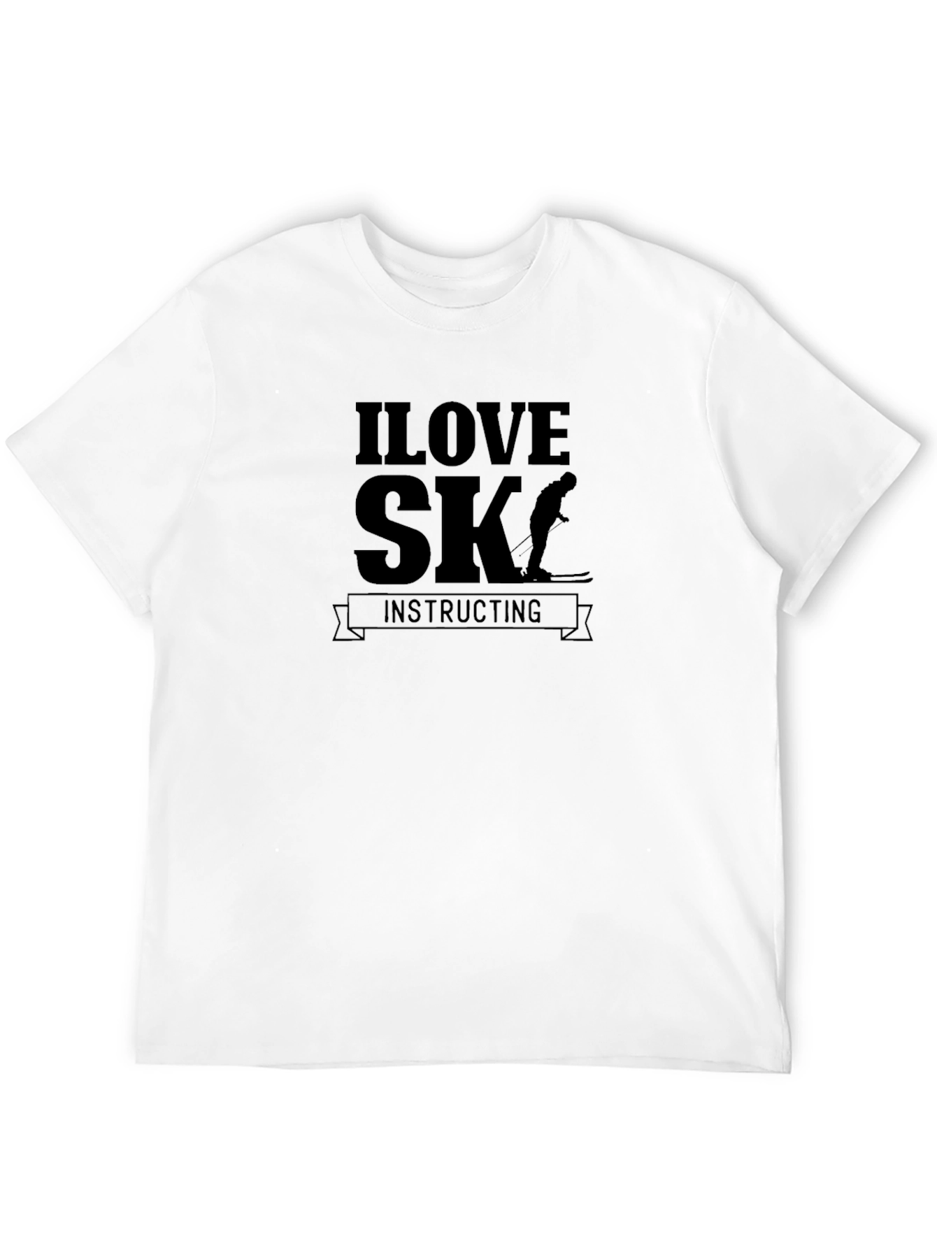 I Love Ski Instructing Graphic Tee