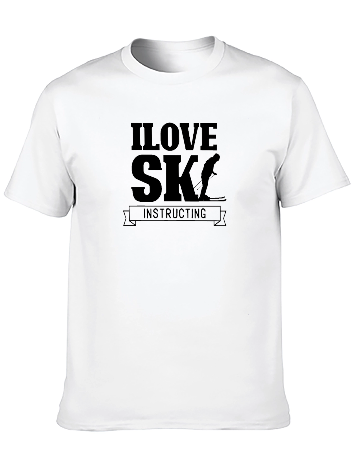 I Love Ski Instructing Graphic Tee