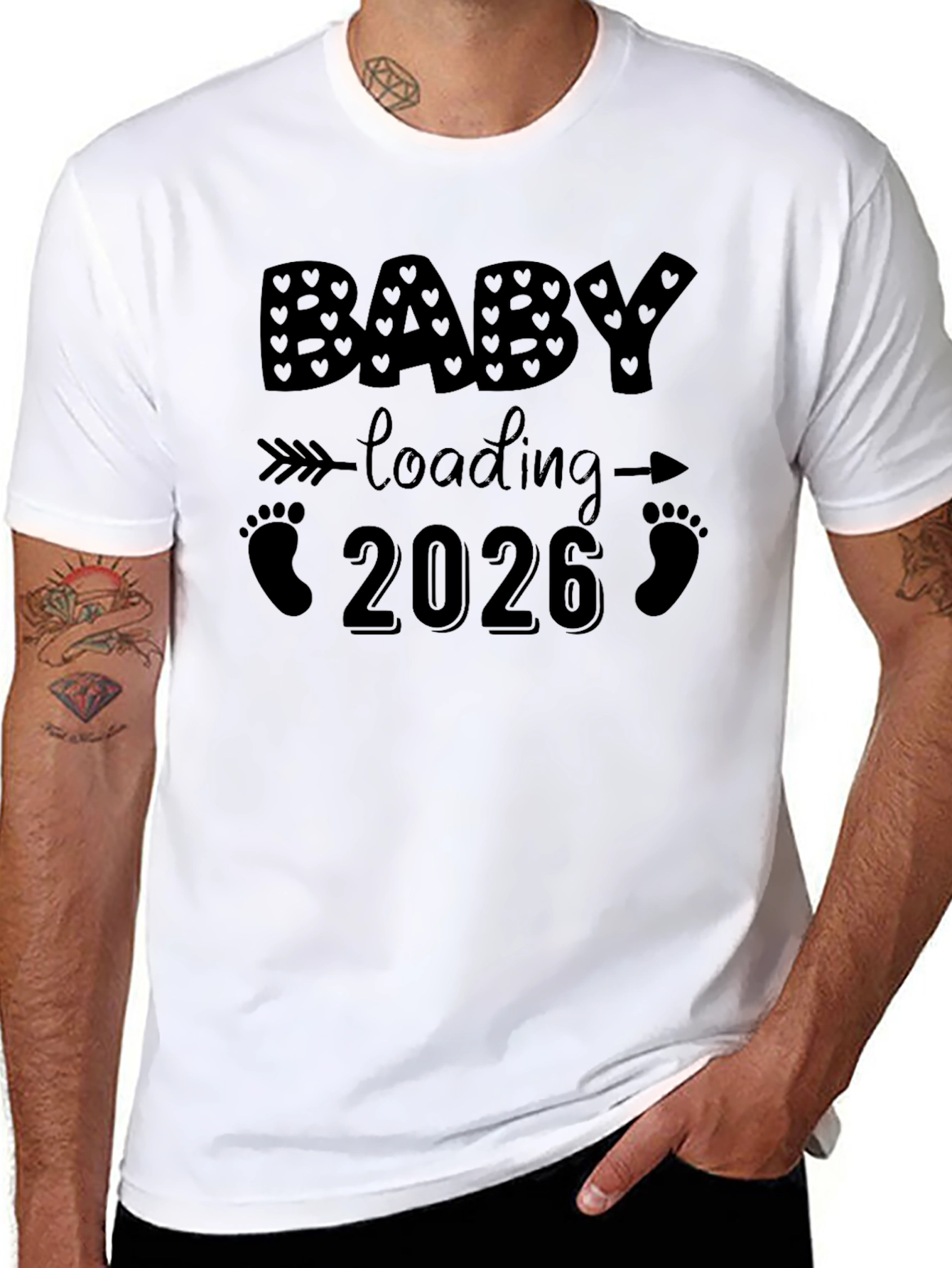Baby Loading 2026 Pregnancy Announcement T-Shirt