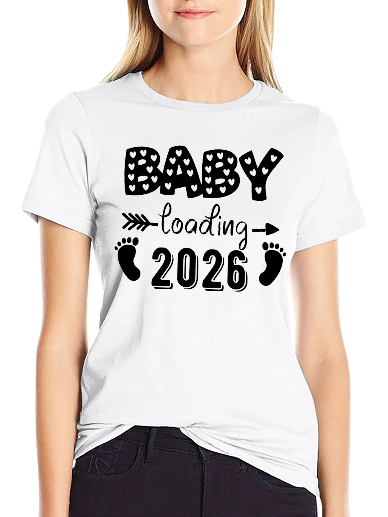 Baby Loading 2026 Pregnancy Announcement T-Shirt