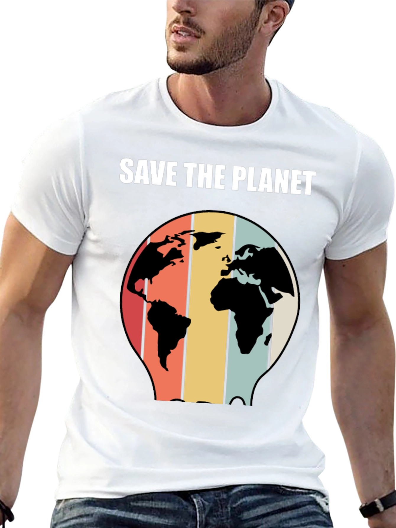 Save The Planet Retro Graphic T-Shirt