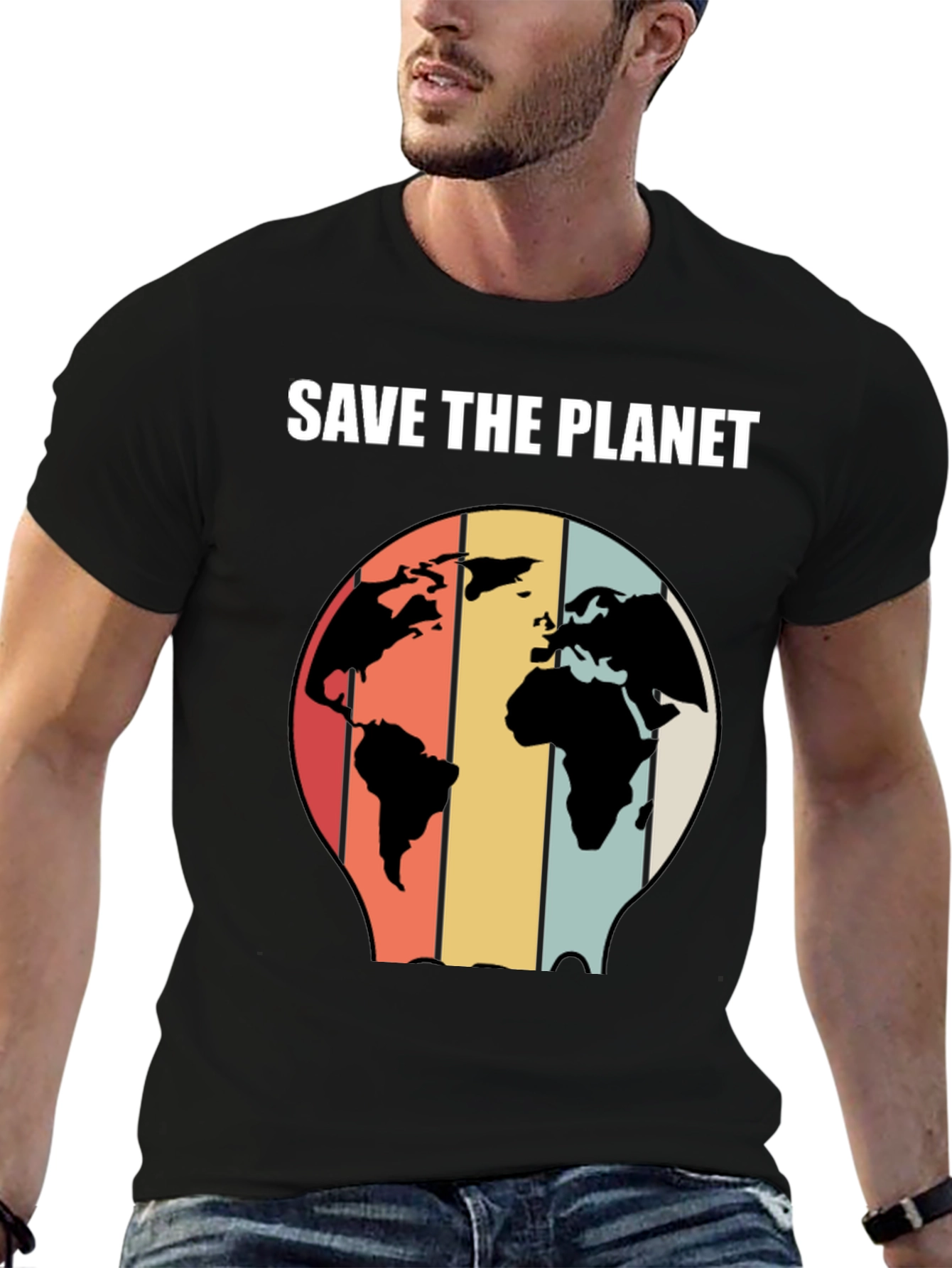 Save The Planet Retro Graphic T-Shirt