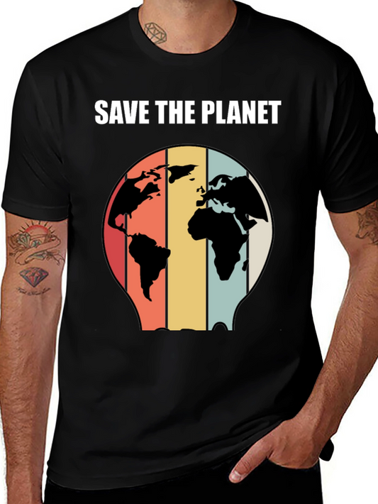 Save The Planet Retro Graphic T-Shirt