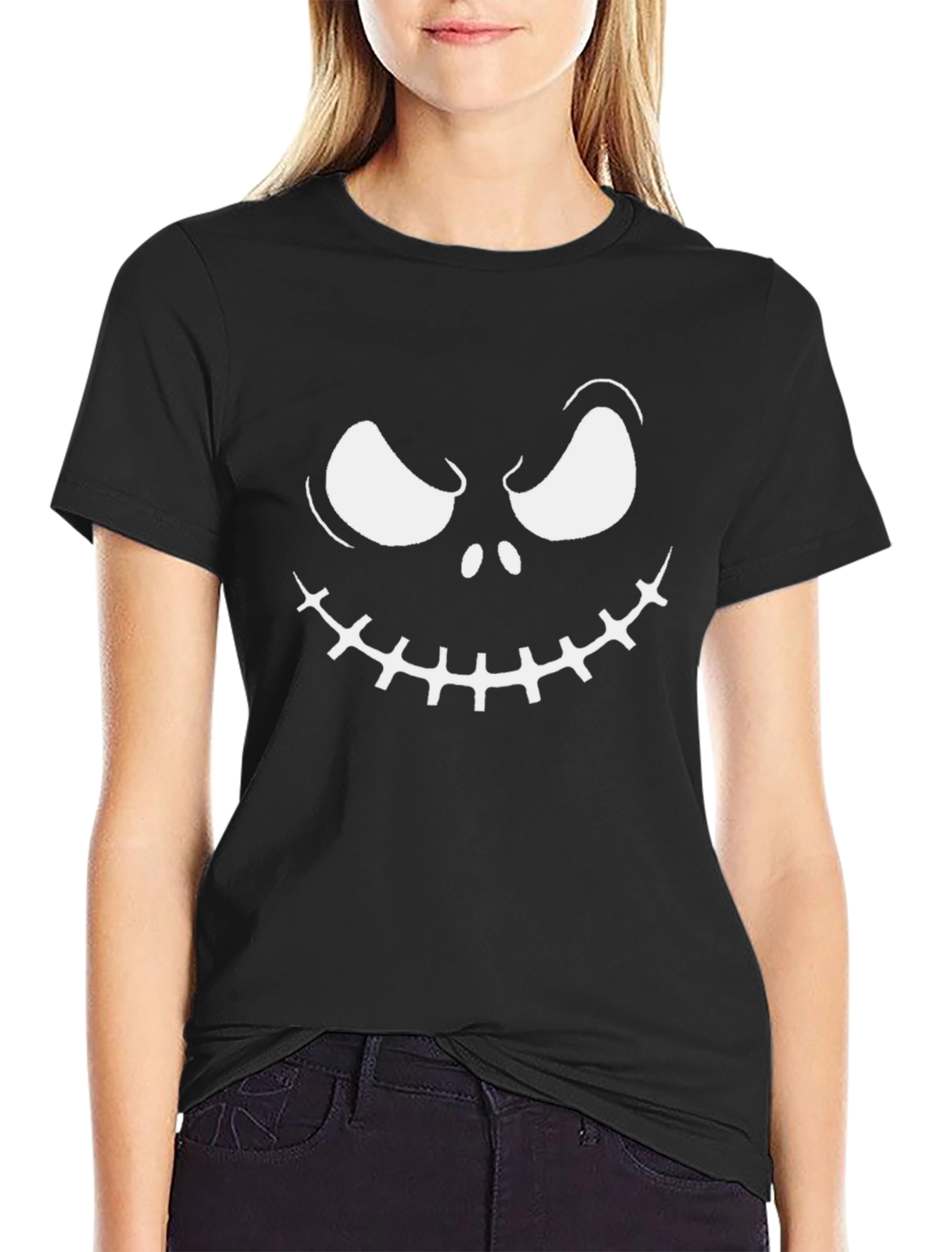 Jack Skellington Face Black T-Shirt
