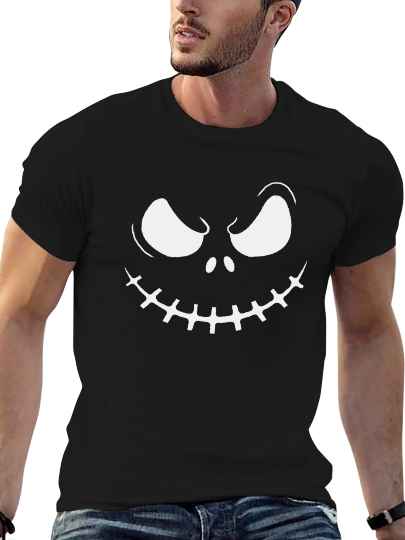 Jack Skellington Face Black T-Shirt