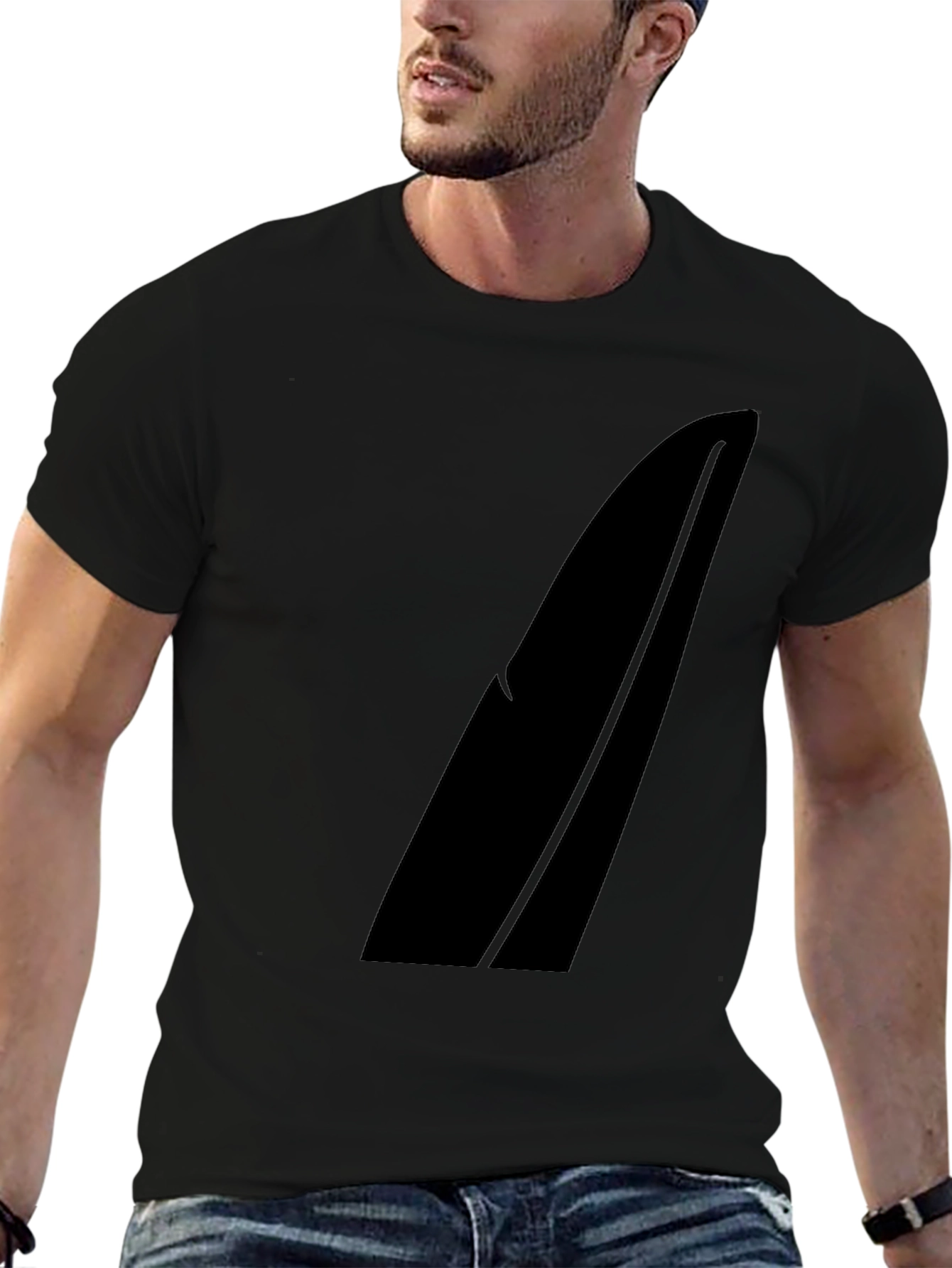 Modern Black Graphic Tee - Sleek Design