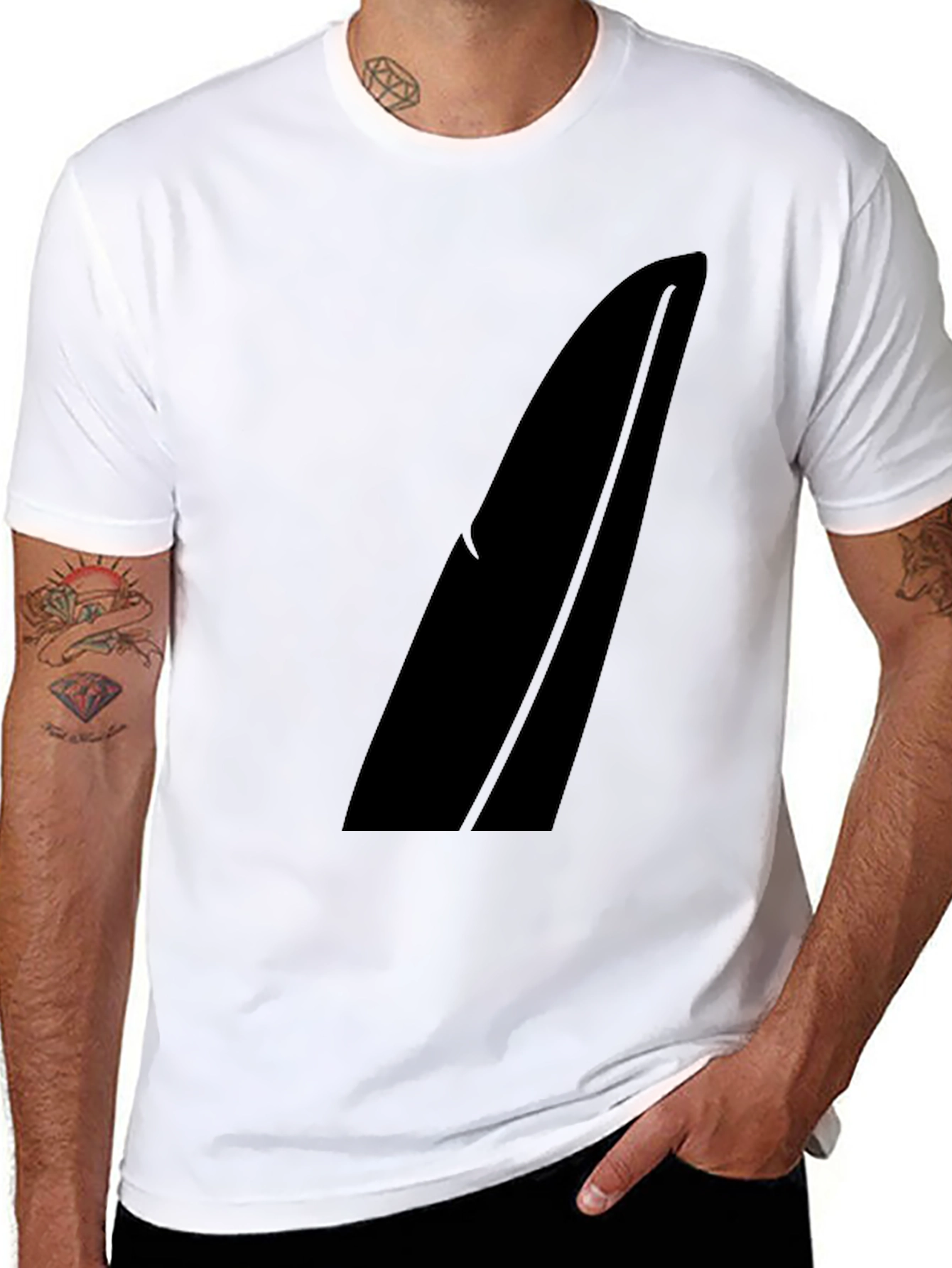 Modern Black Graphic Tee - Sleek Design