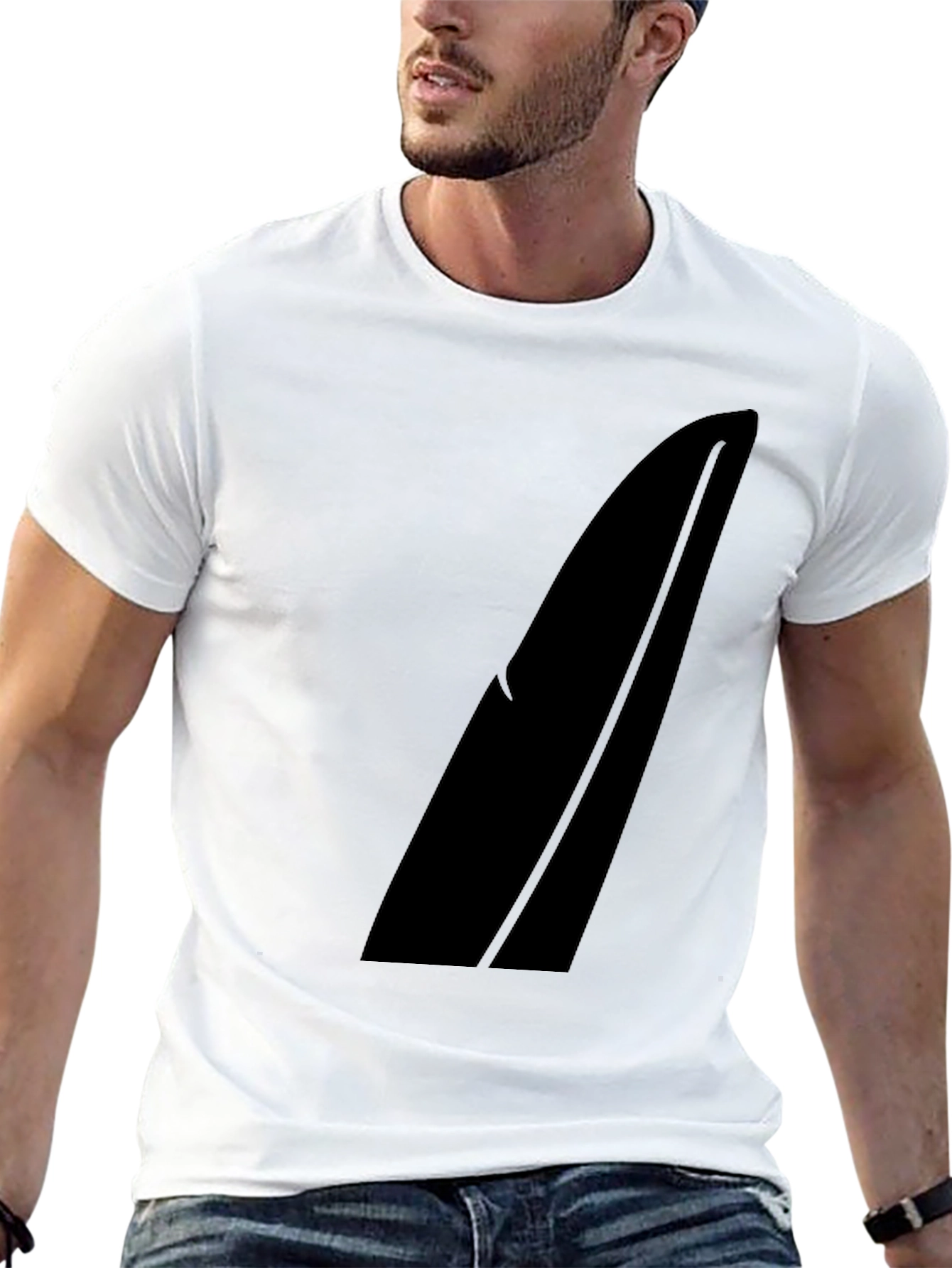 Modern Black Graphic Tee - Sleek Design