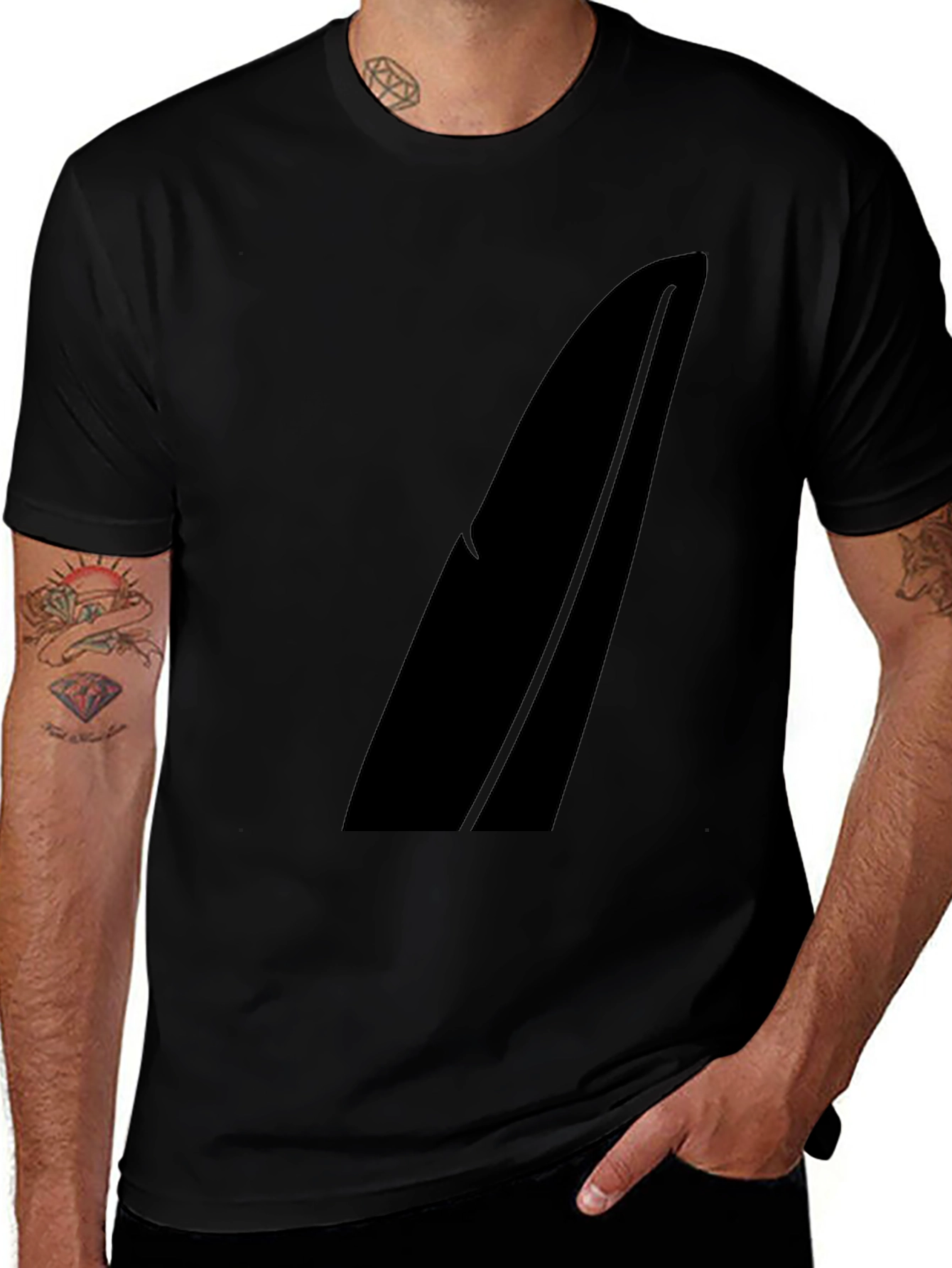 Modern Black Graphic Tee - Sleek Design