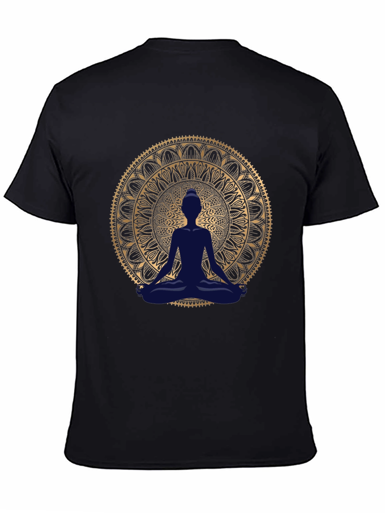 Meditative Mandala T-Shirt - Black