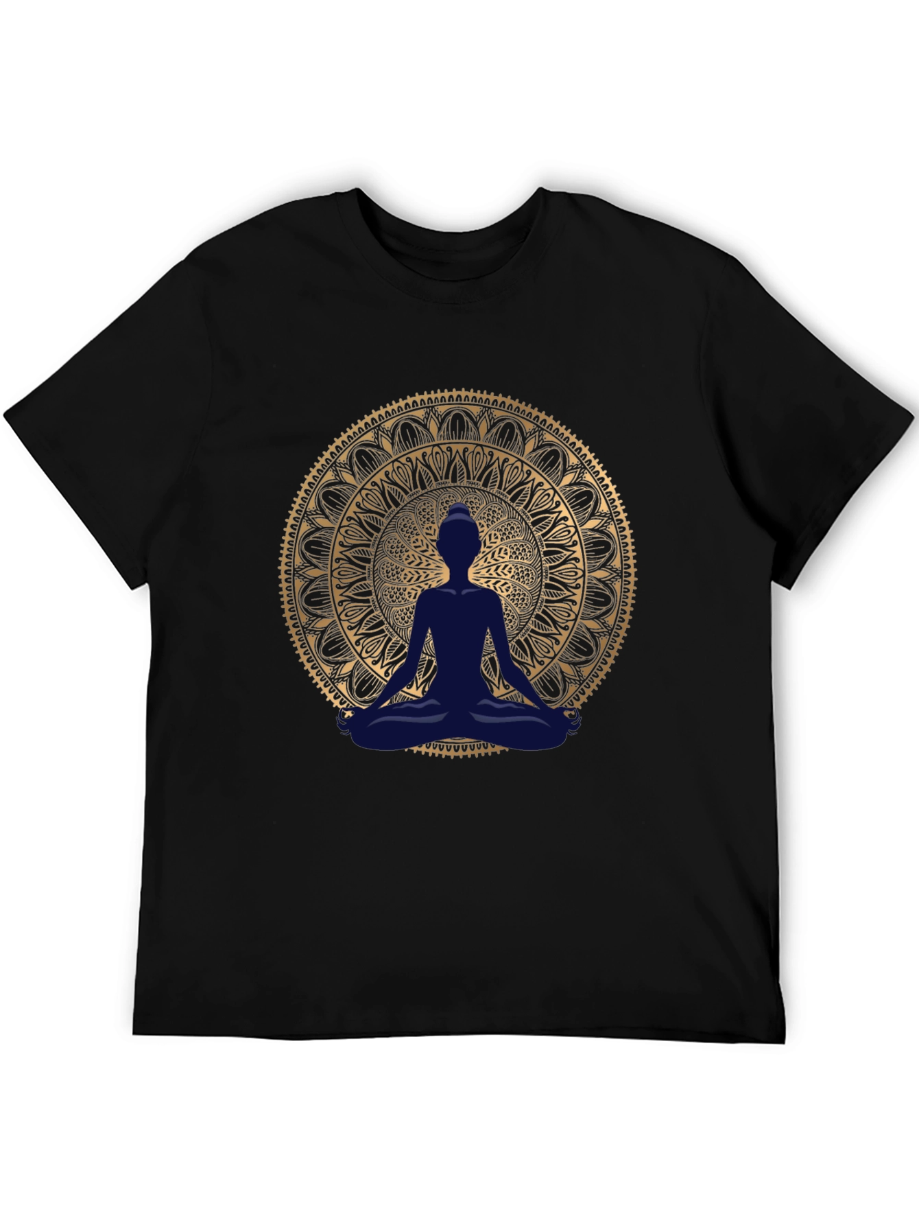 Meditative Mandala T-Shirt - Black