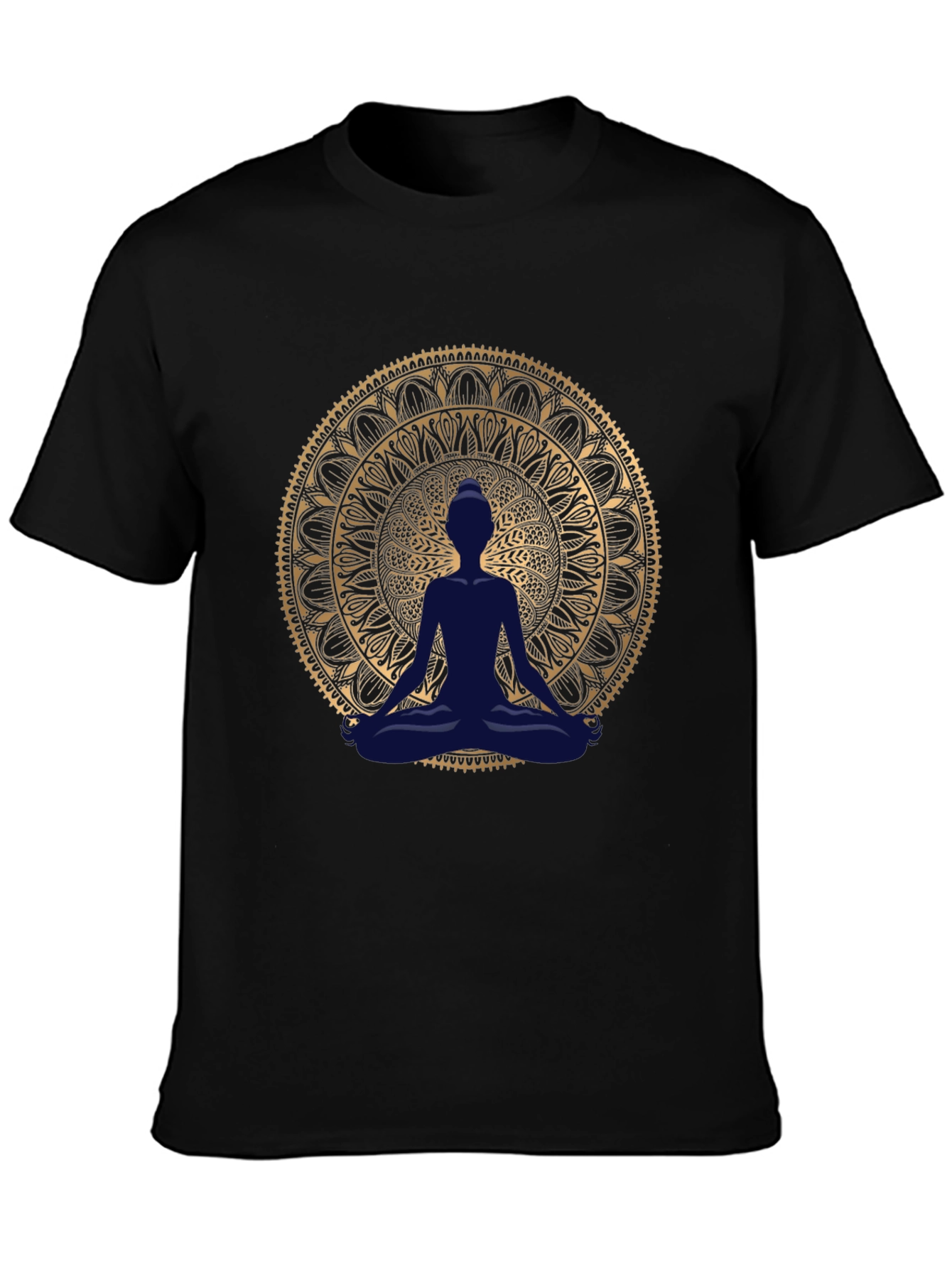 Meditative Mandala T-Shirt - Black