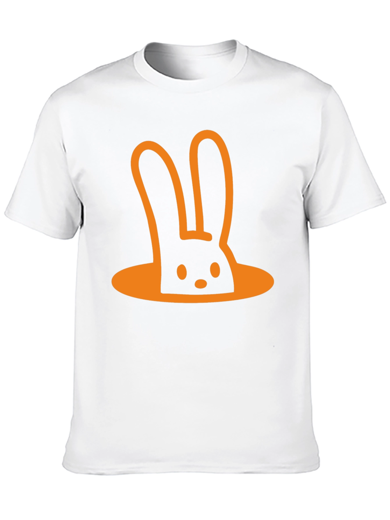 Funny Rabbit Hole T-Shirt - Black Cotton Tee